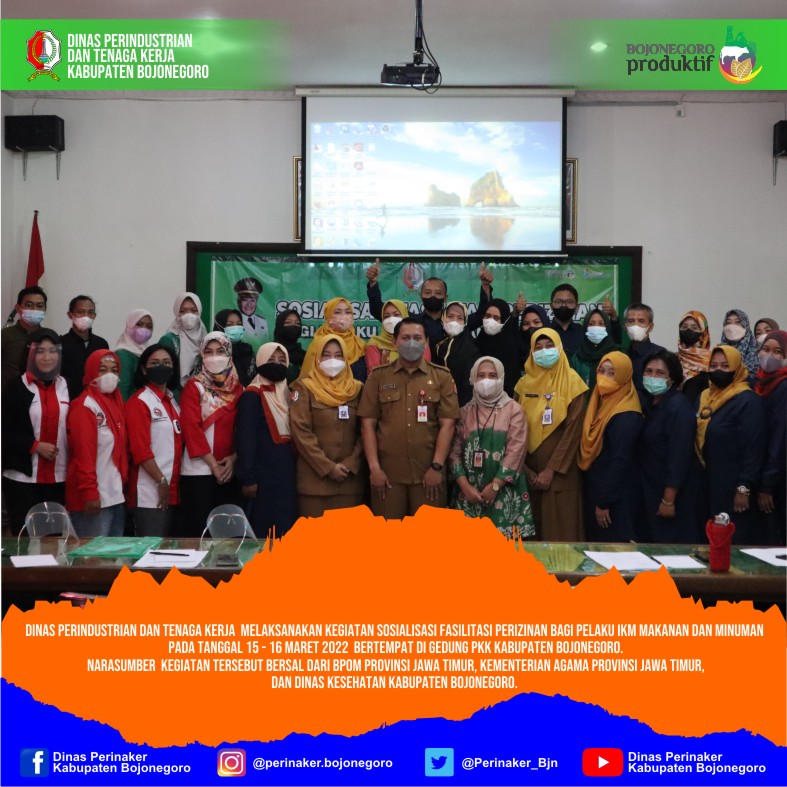 Sosialisasi Fasilitasi Perizinan bagi Pelaku IKM Makanan dan Minuman Tahun 2022