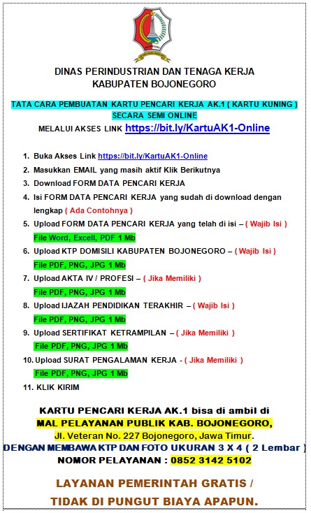 Pendaftaran AK/1 Semi Online