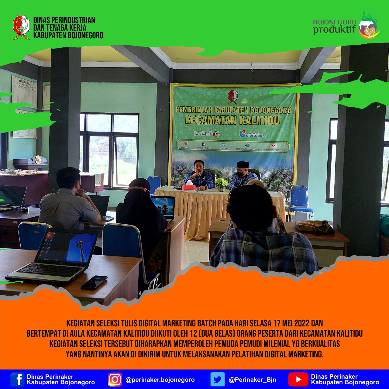 Seleksi tulis Digital Marketing Batch 2 Kecamatan Kalitidu