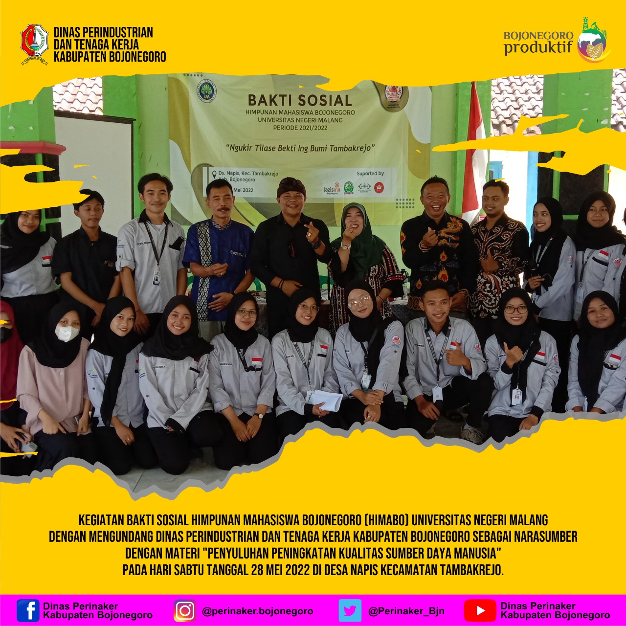 Bakti Sosial Himpunan Mahasiswa Bojonegoro (HIMABO) Universitas Negeri Malang