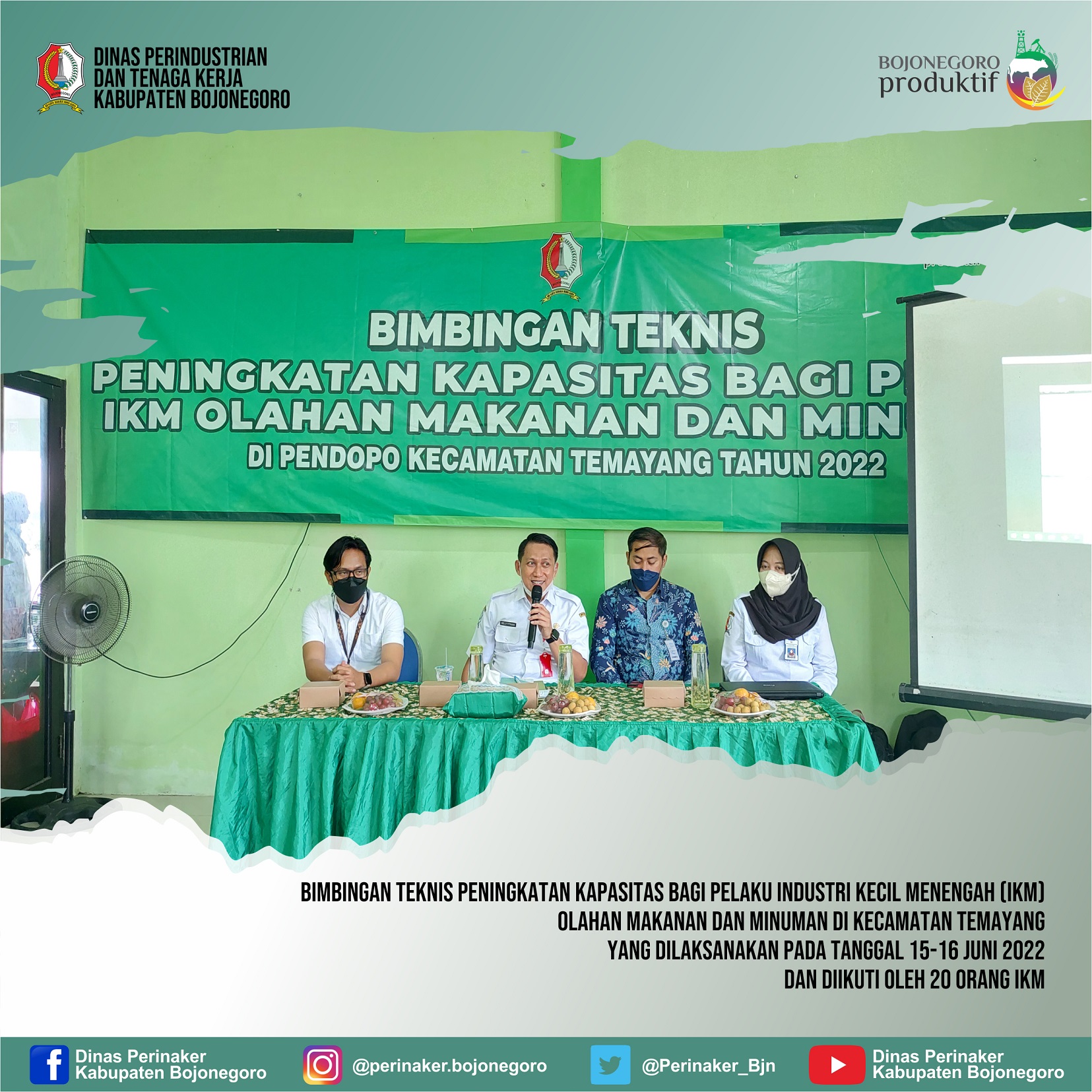 Bimbingan Teknis Peningkatan Kapasitas Bagi Pelaku Industri Kecil Menengah (IKM) Olahan Makanan dan