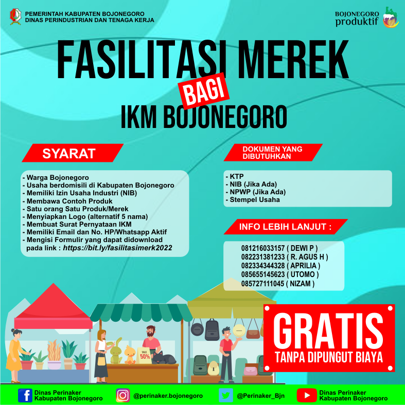 Fasilitasi Pendaftaran Merek Bagi IKM Bojonegoro