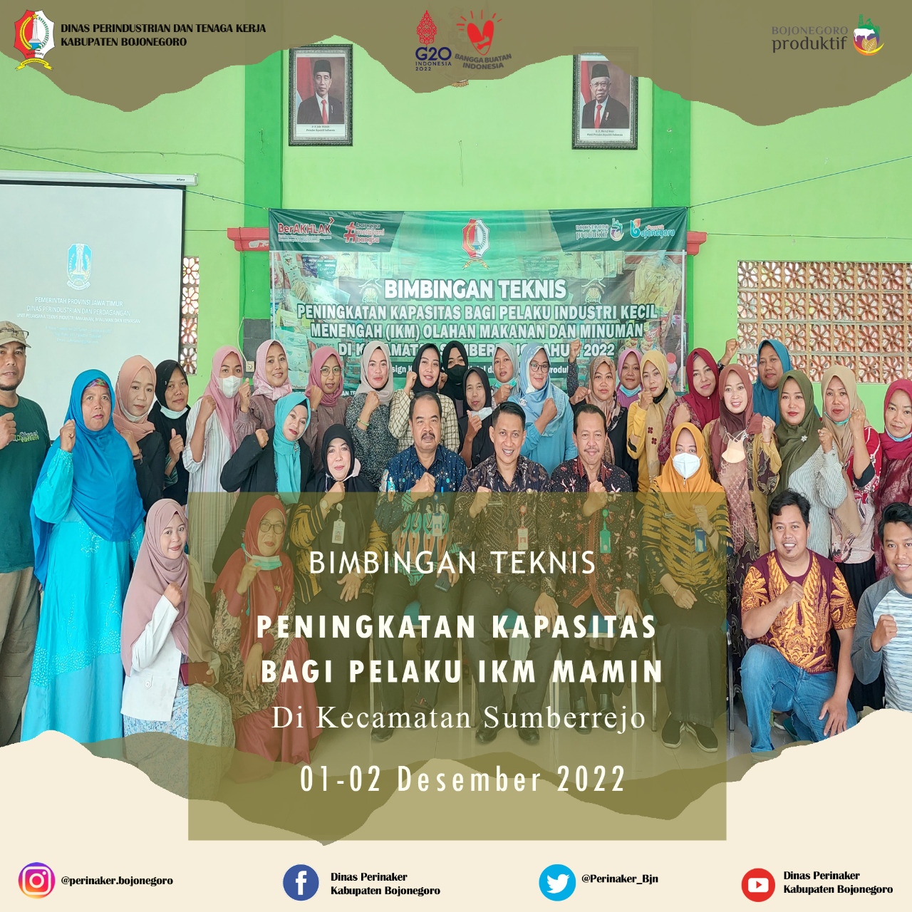 Bimbingan Teknis Peningkatan Kapasitas bagi Pelaku Industri Kecil Menengah (IKM) Makanan dan Minuman