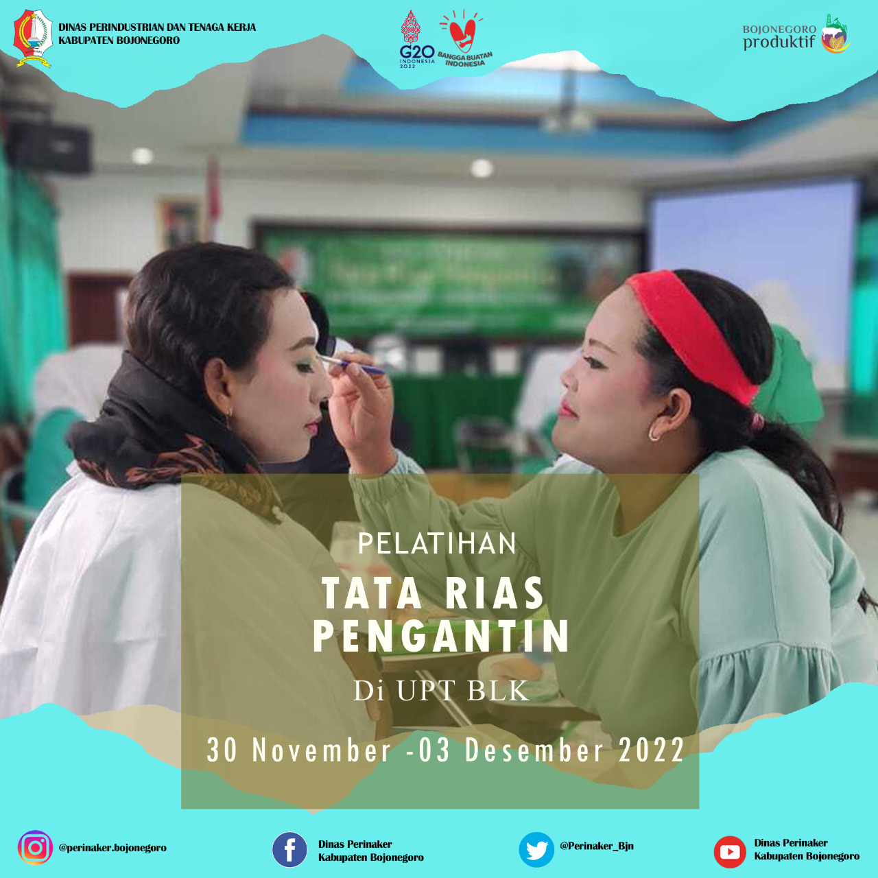 Pelatihan tata rias pengantin di kecamatan UPT BLK Bojonegoro