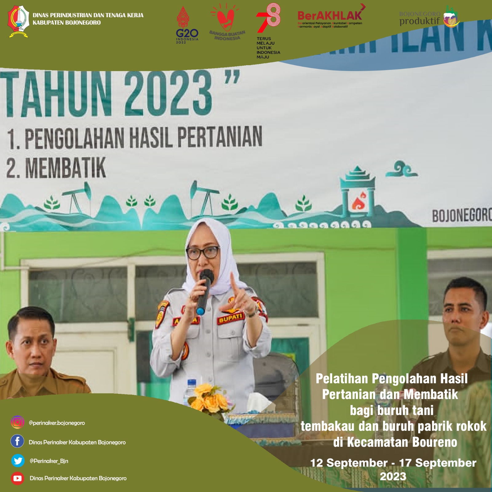 Pelatihan ketrampilan kerja Pengolahan Hasil Pertanian dan Membatik