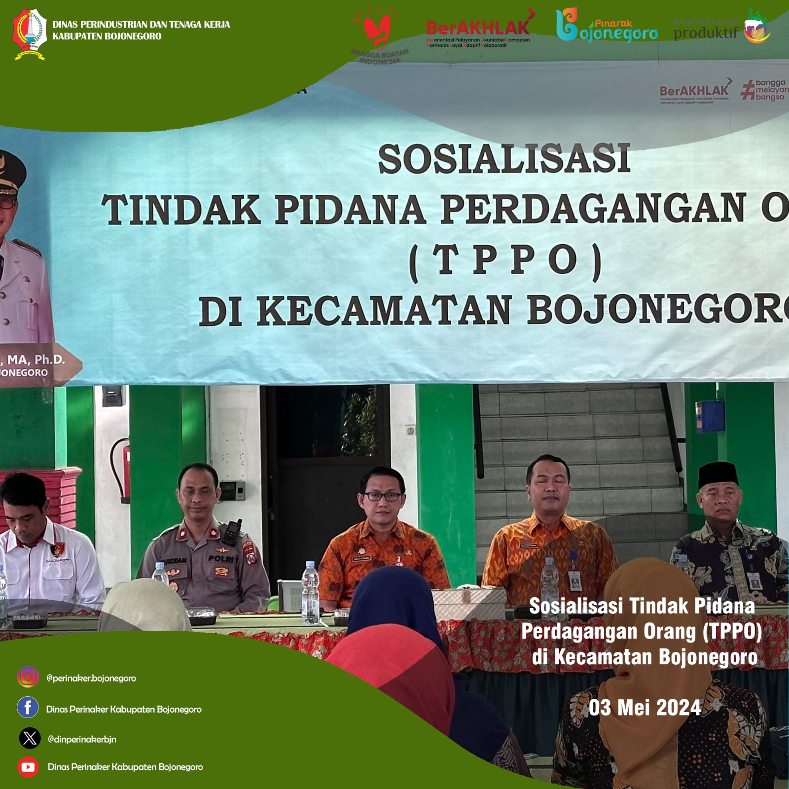 Sosialisasi Tindak Pidana Perdagangan Orang (TPPO) di Kecamatan Bojonegoro