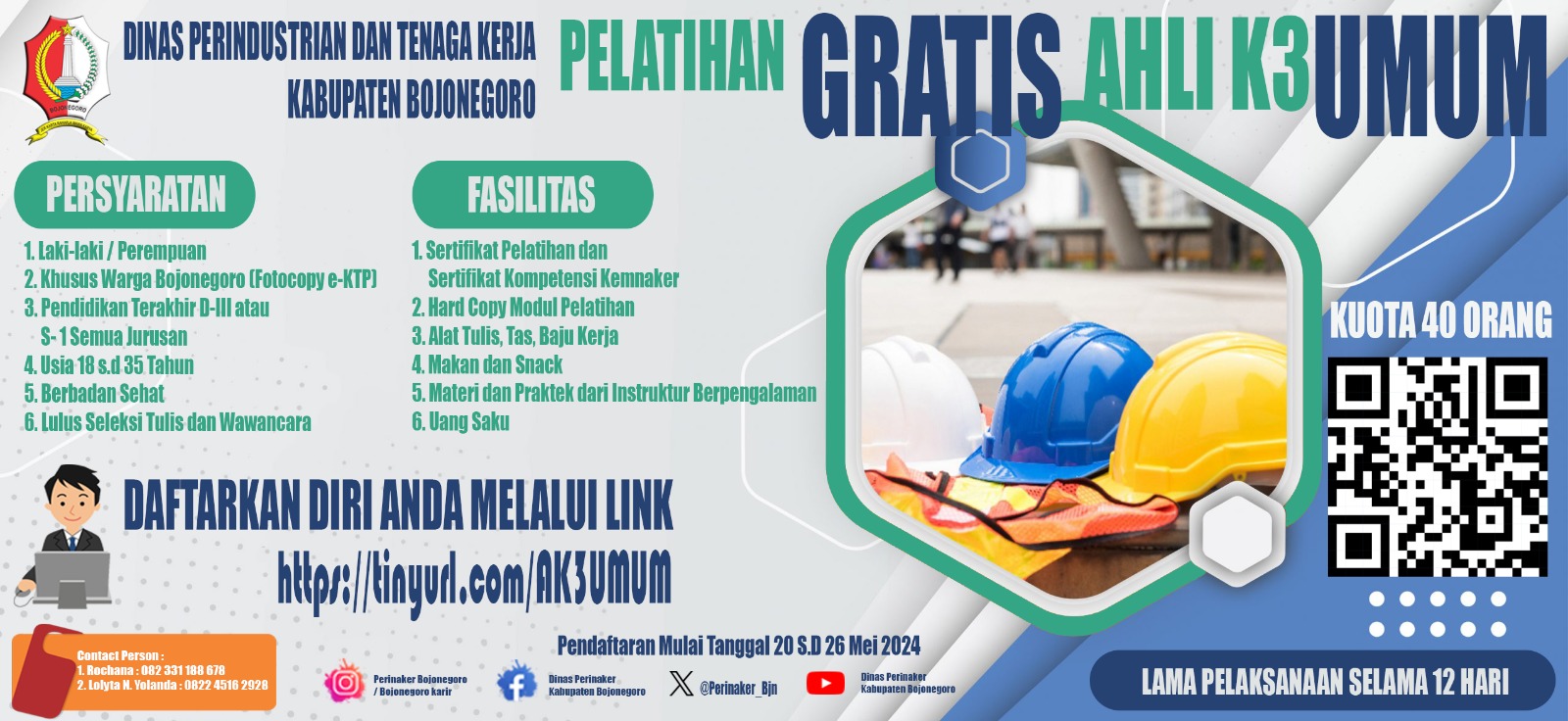 Pelatihan Ahli K3 Umum bagi Pencari Kerja.