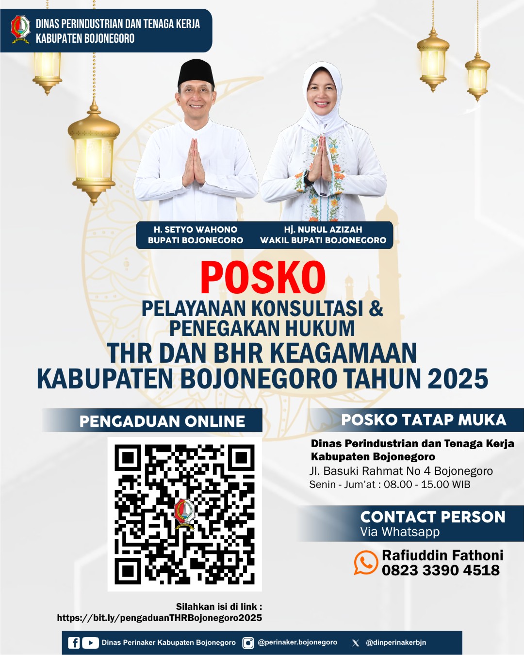 Pelayanan Konsultasi dan Penegakan Hukum Tunjangan Hari Raya dan Bonus Hari Raya Keagamaan