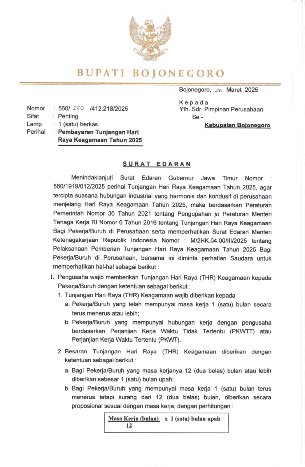 H - 7 Idul Fitri Tunjangan Hari Raya (THR) Keagamaan diharapkan sudah tertunaikan.