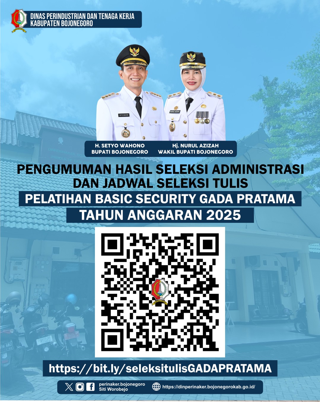 pengumuman hasil administrasi dan jadwal seleksi pelatihan BASIC SECURITY GADA PRATAMA