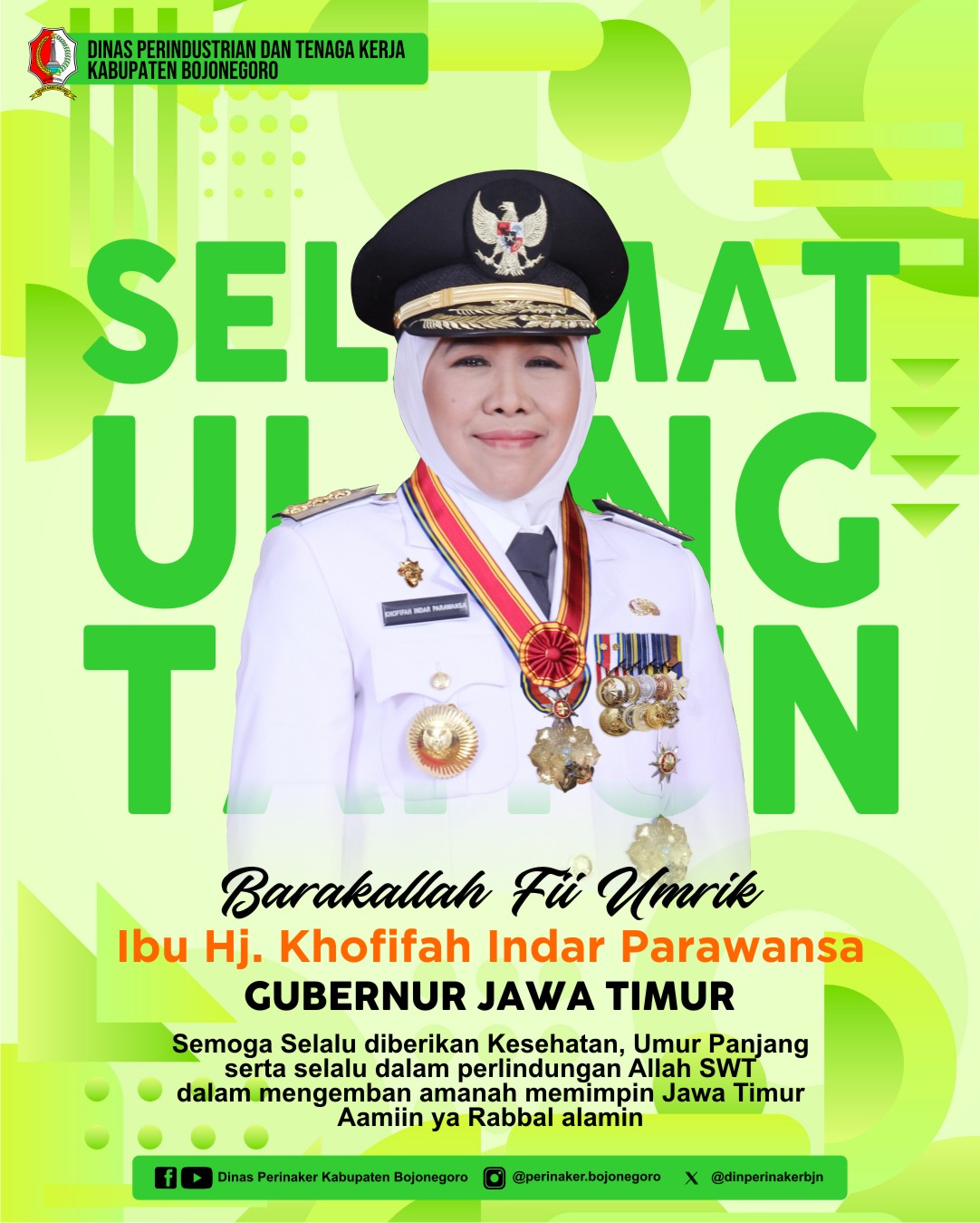 Selamat ulang tahun Ibu Gubernur jawa Timur