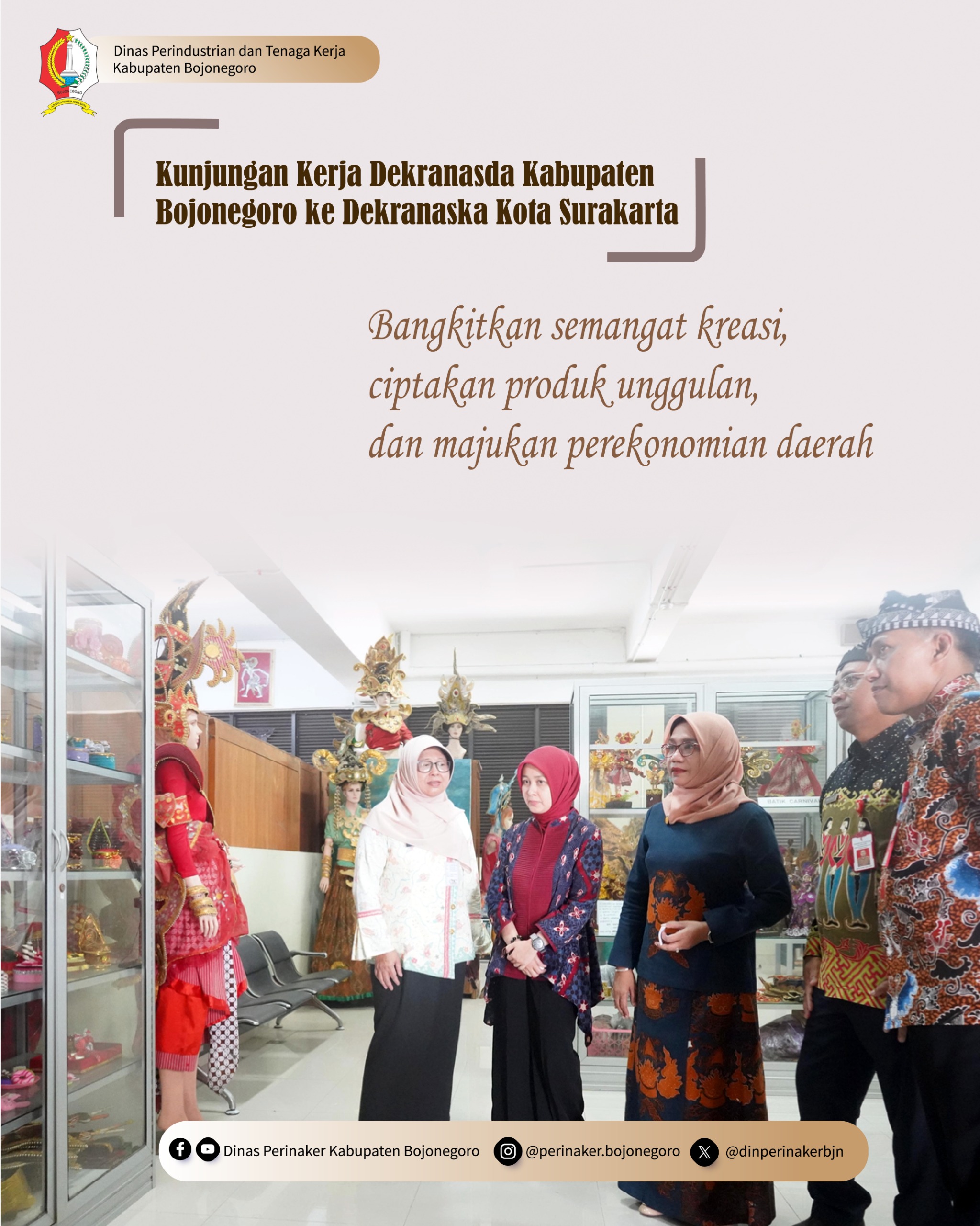 Kunjungan Kerja Dekranasda Bojonegoro ke Dekrenasda Surakarta