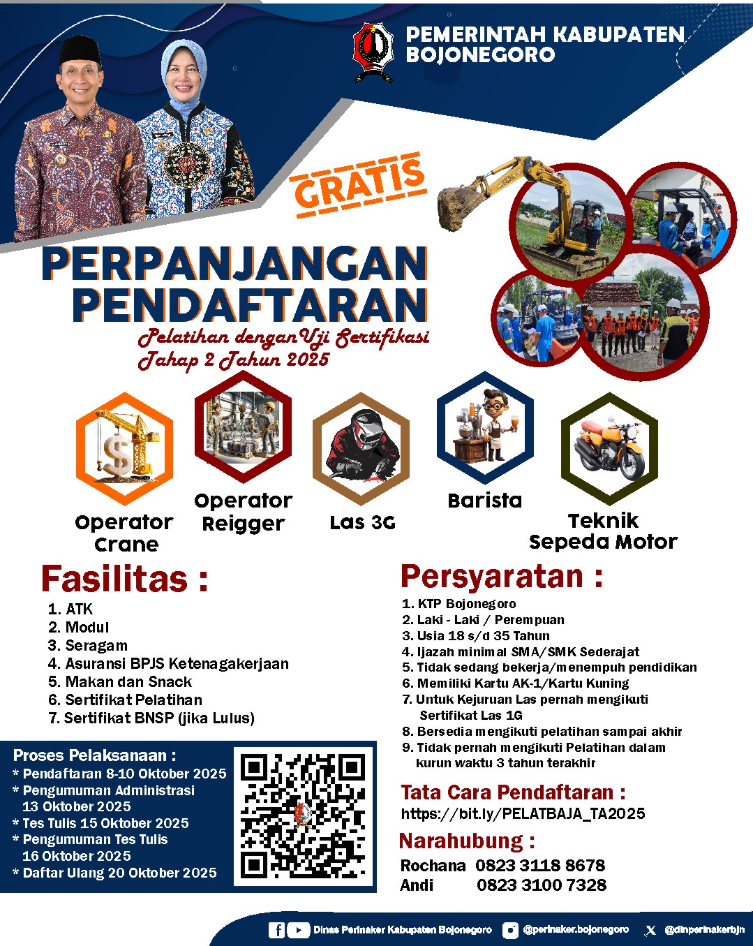 Perpanjangan Pendaftaran Pelatihan Bersertifikat