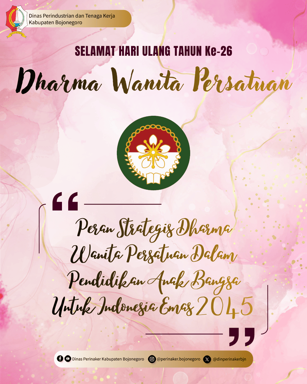 Peran Strategis Dharma Wanita Persatuan dalam Pendidikan Anak Bangsa untuk Indonesia Emas 2045