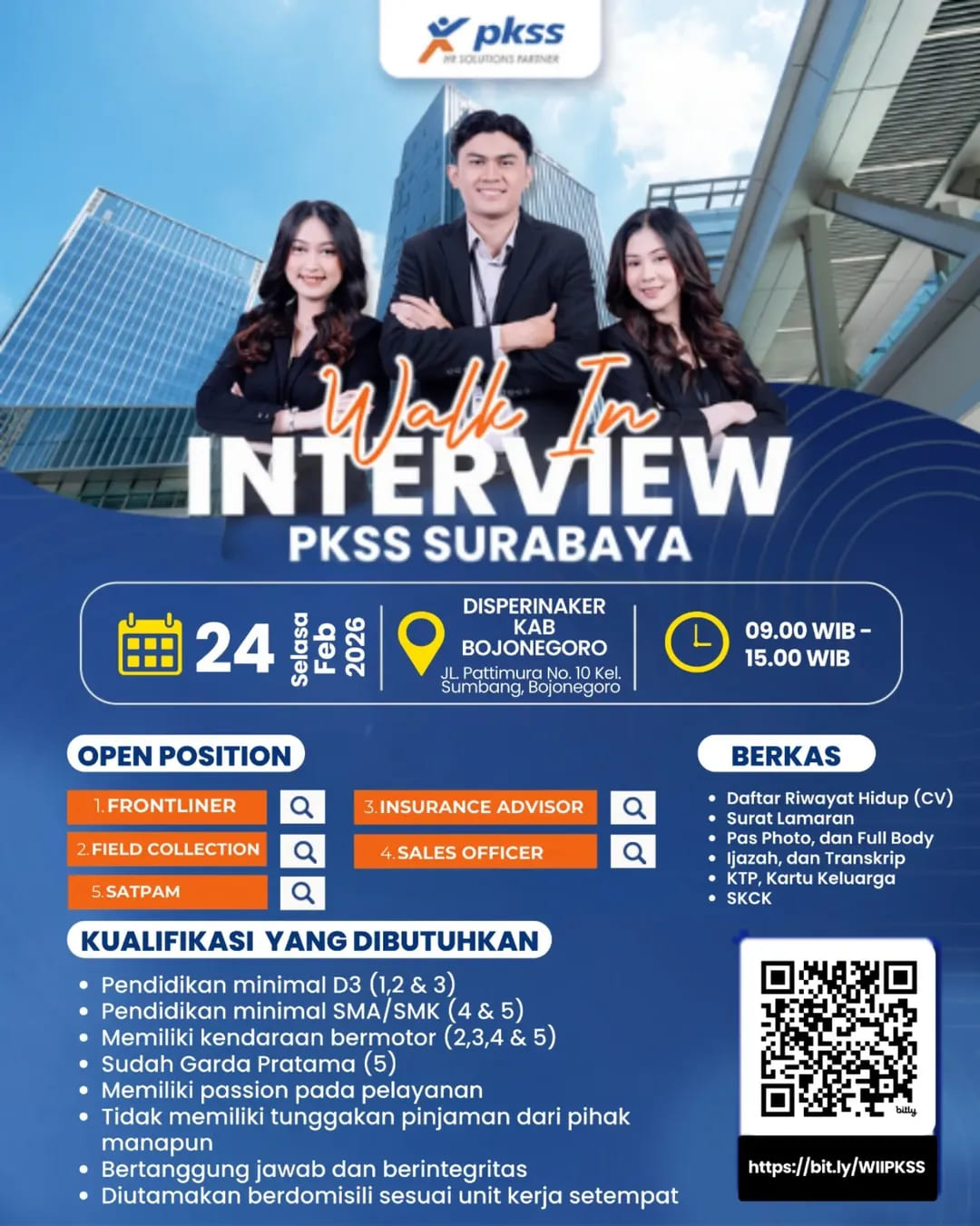 INFO LOWONGAN KERJA-  PT. PKSS