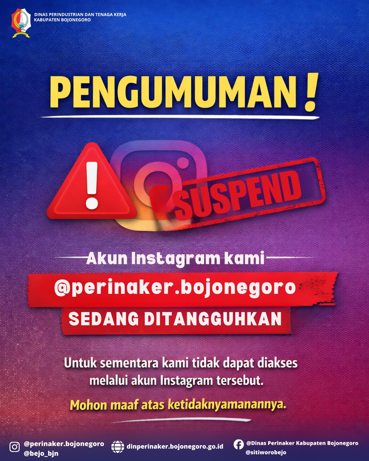 Pengumuman Media Sosial