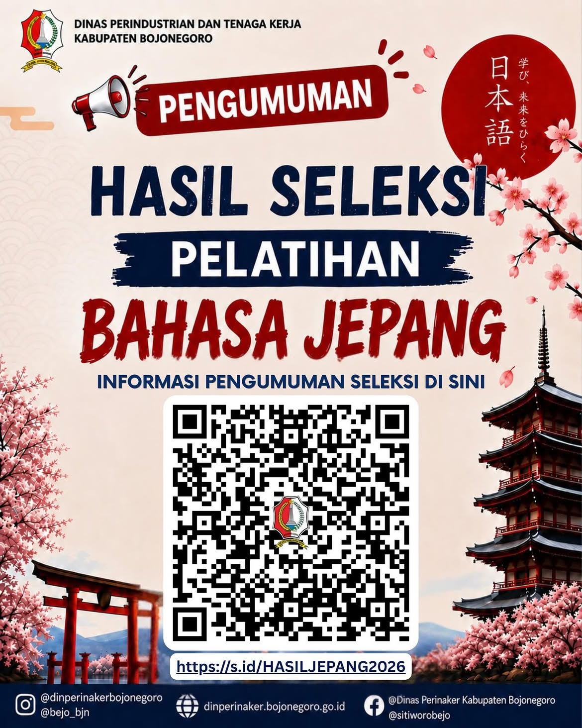 Hasil Seleksi Pelatihan Bahasa Jepang