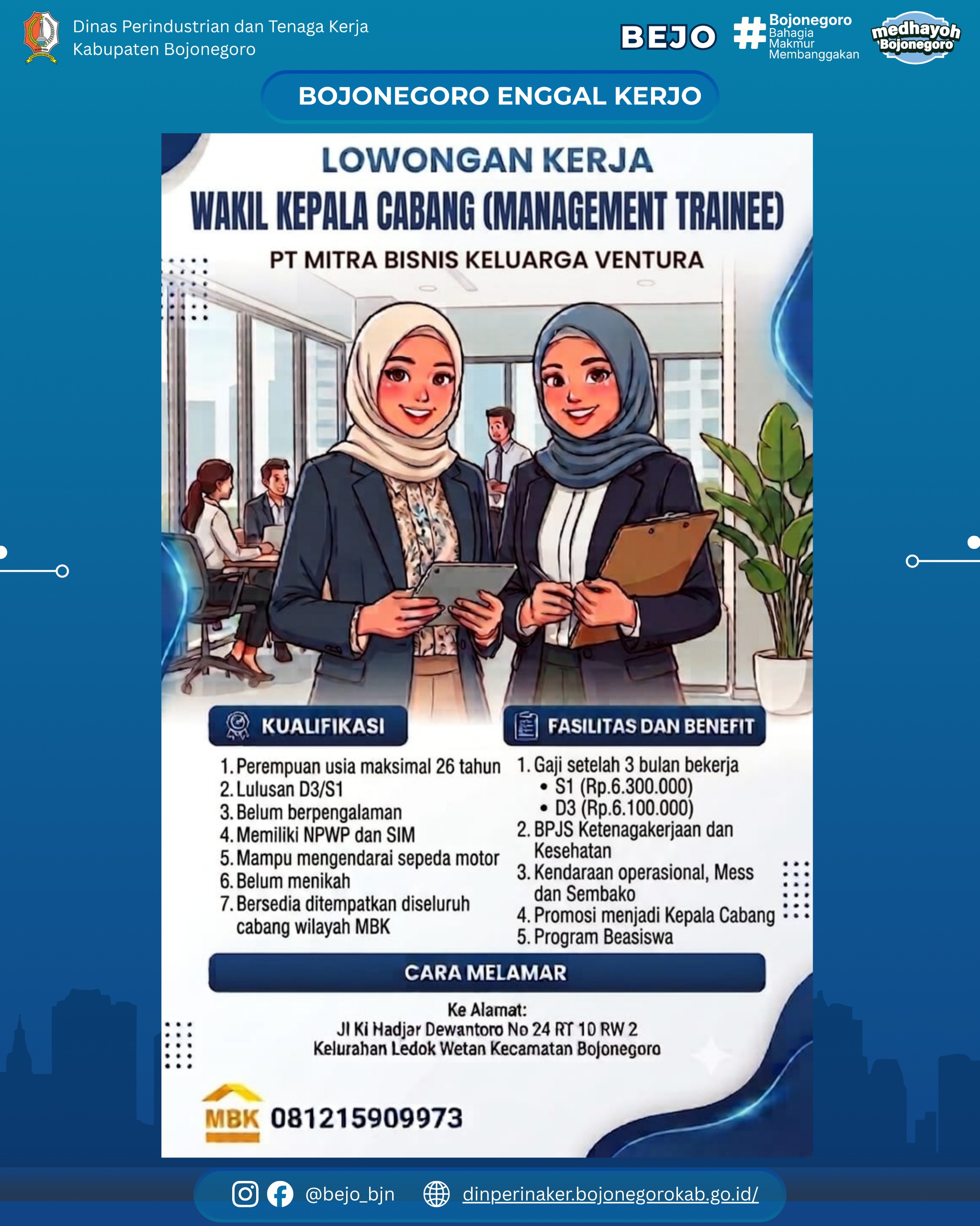 LOWONGAN KERJA TERBARU- PT Mitra Bisnis Keluarga Ventura (MBK)
