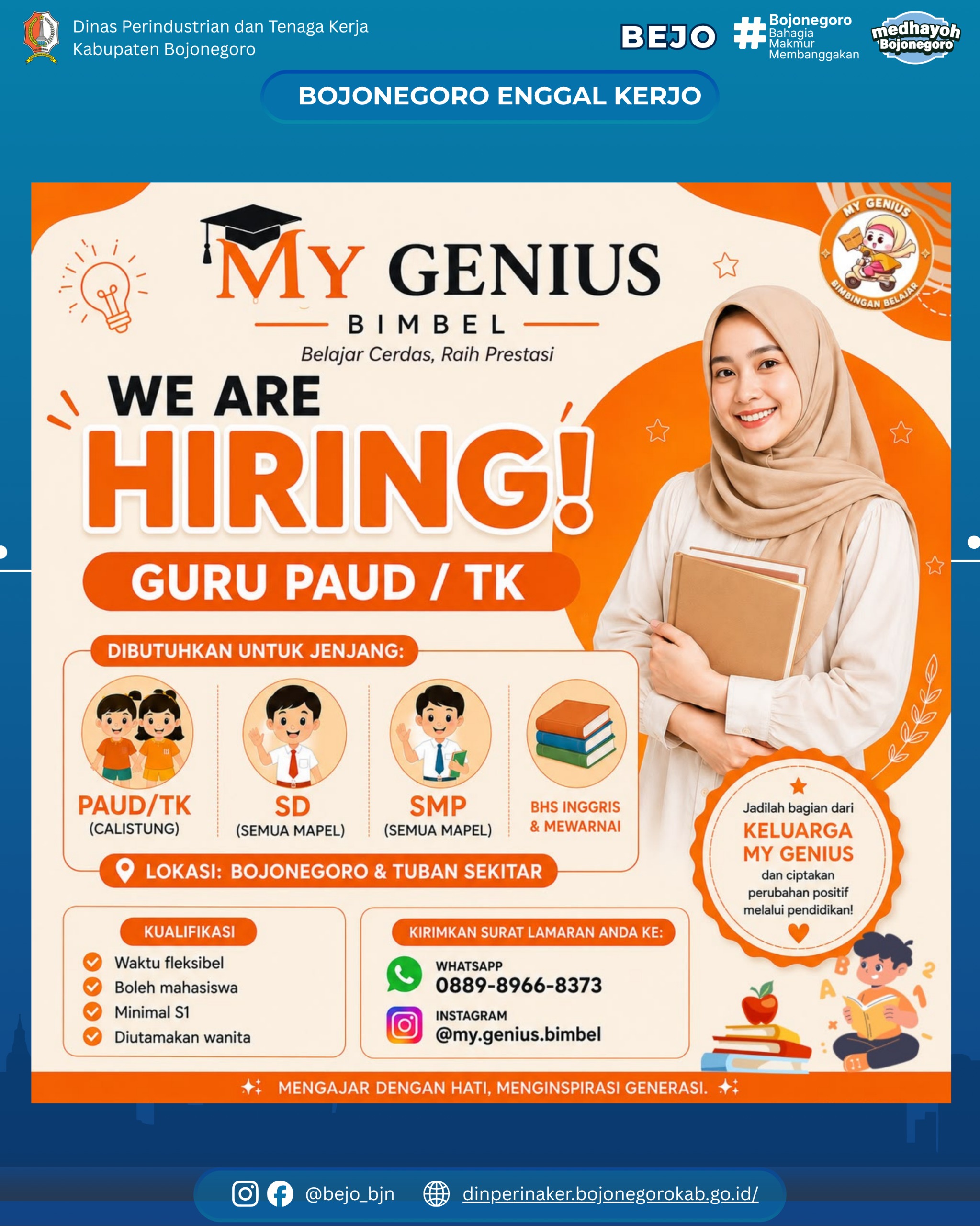 LOWONGAN KERJA TERBARU- My Genius Bimbel