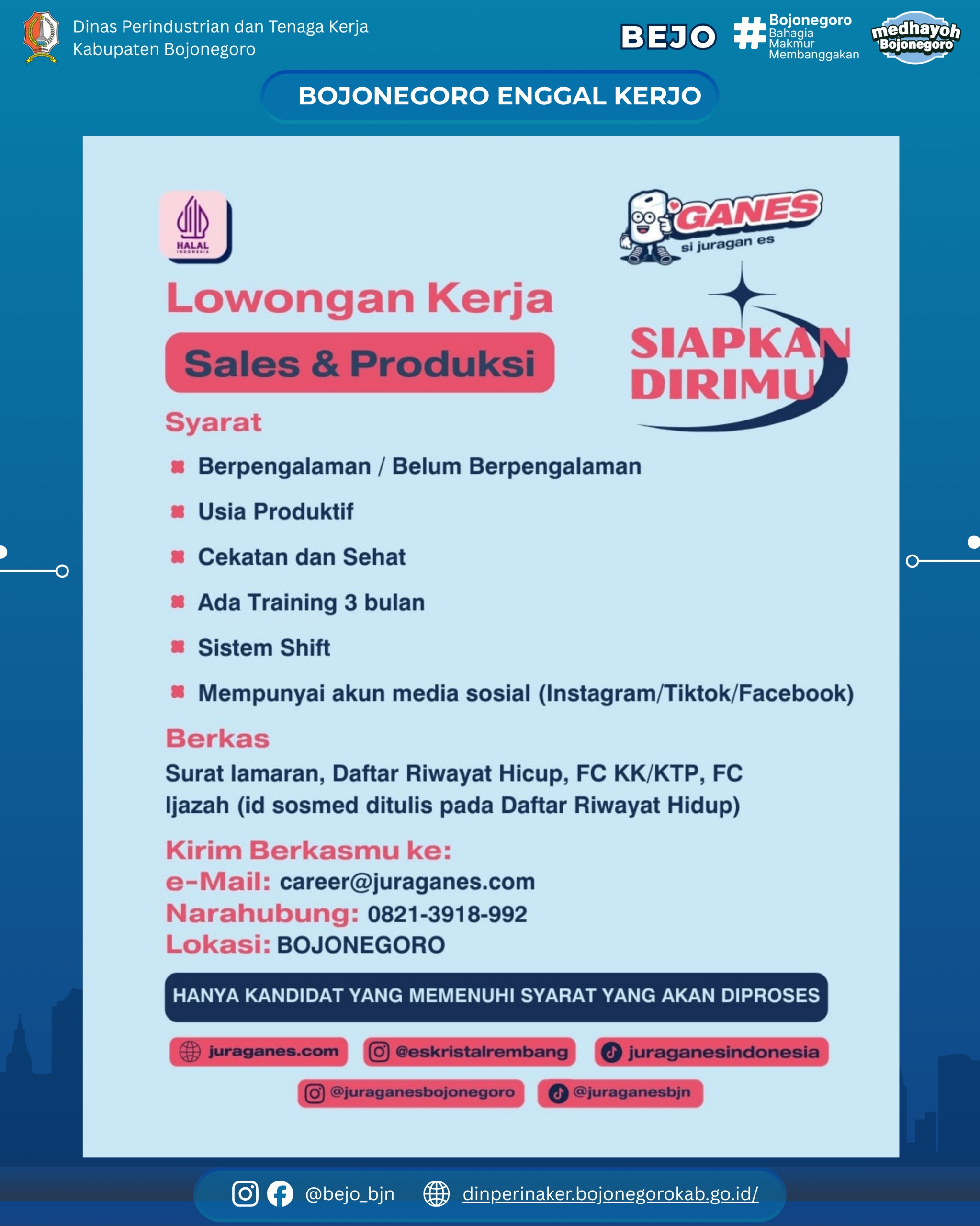 LOWONGAN KERJA TERBARU – Juragan Es (GANES)