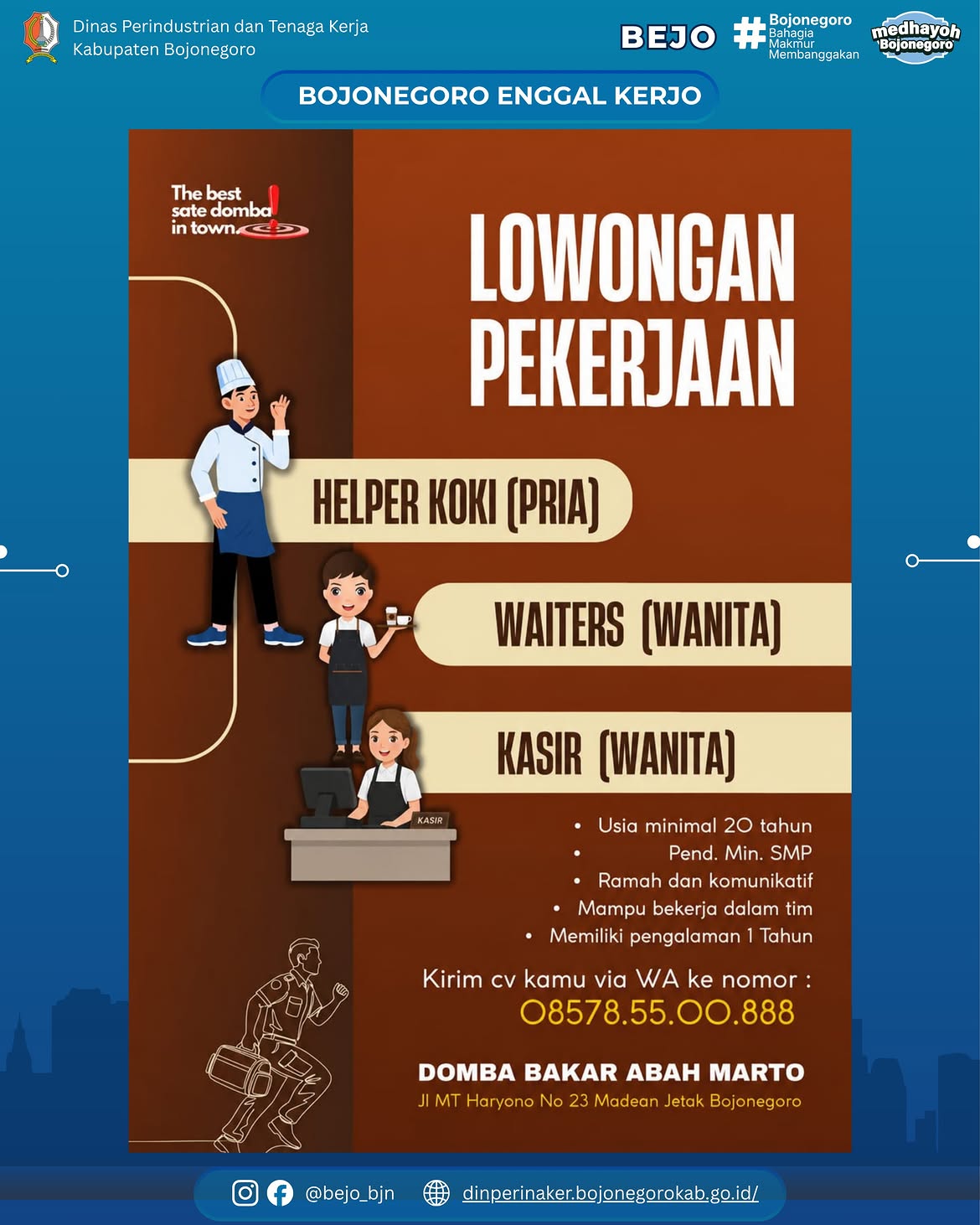 LOWONGAN KERJA TERBARU – Domba Bakar Abah Marto