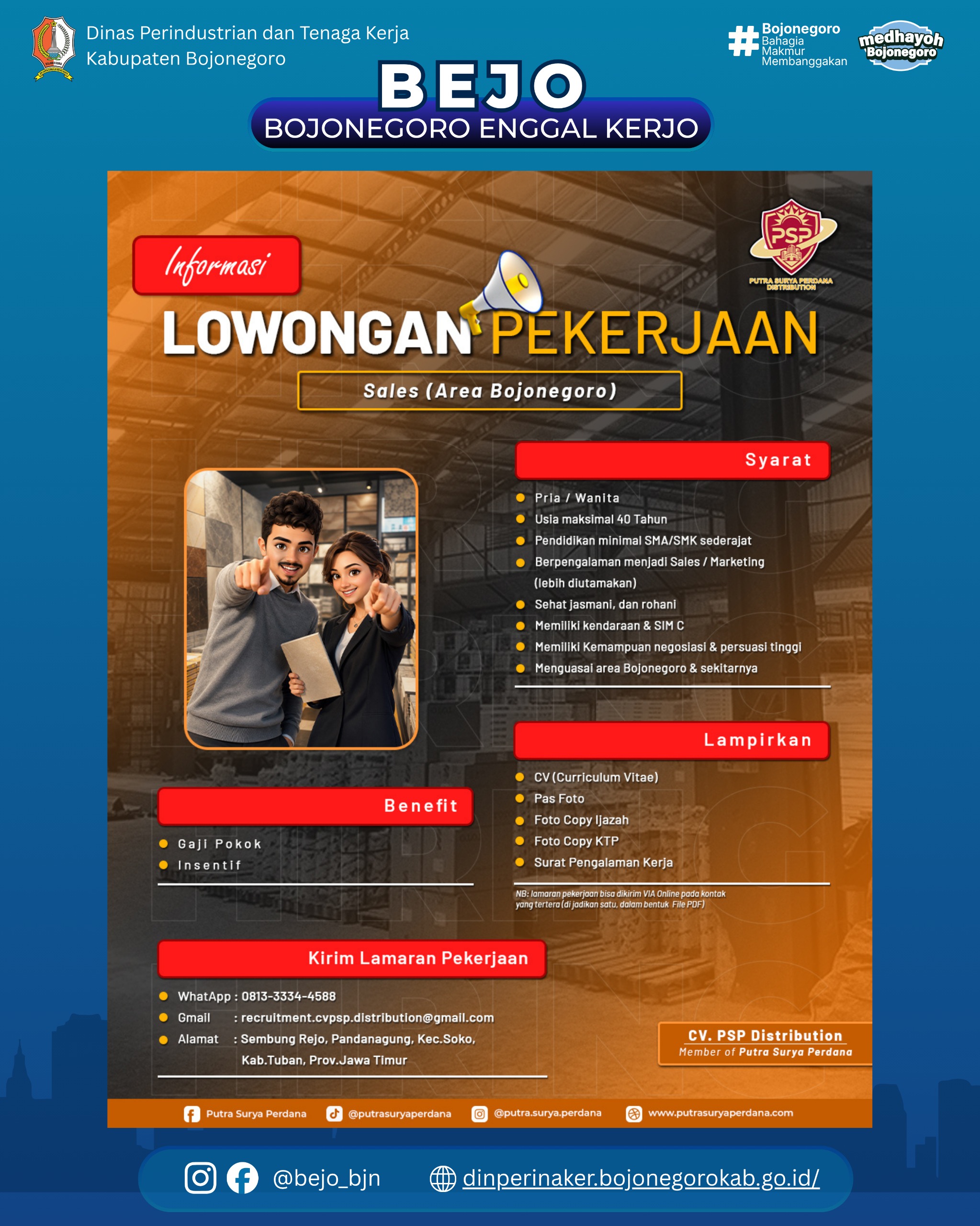 LOWONGAN KERJA TERBARU – CV. PSP Distribution