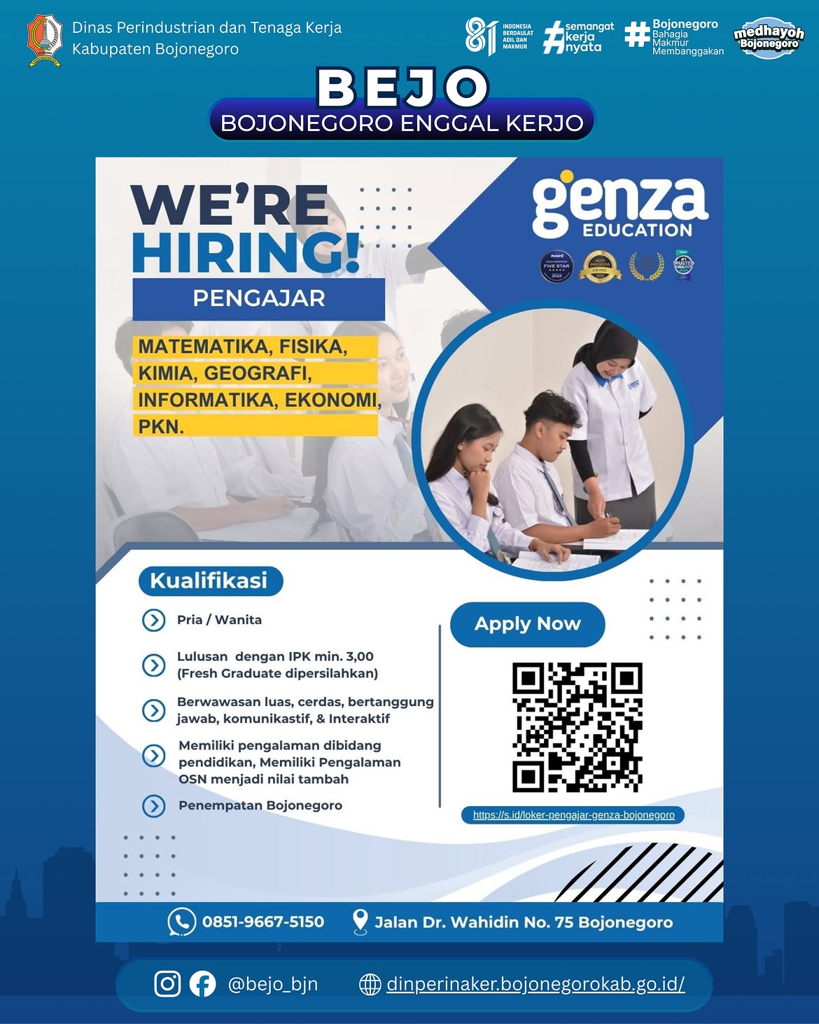 LOWONGAN KERJA TERBARU – Genza Education