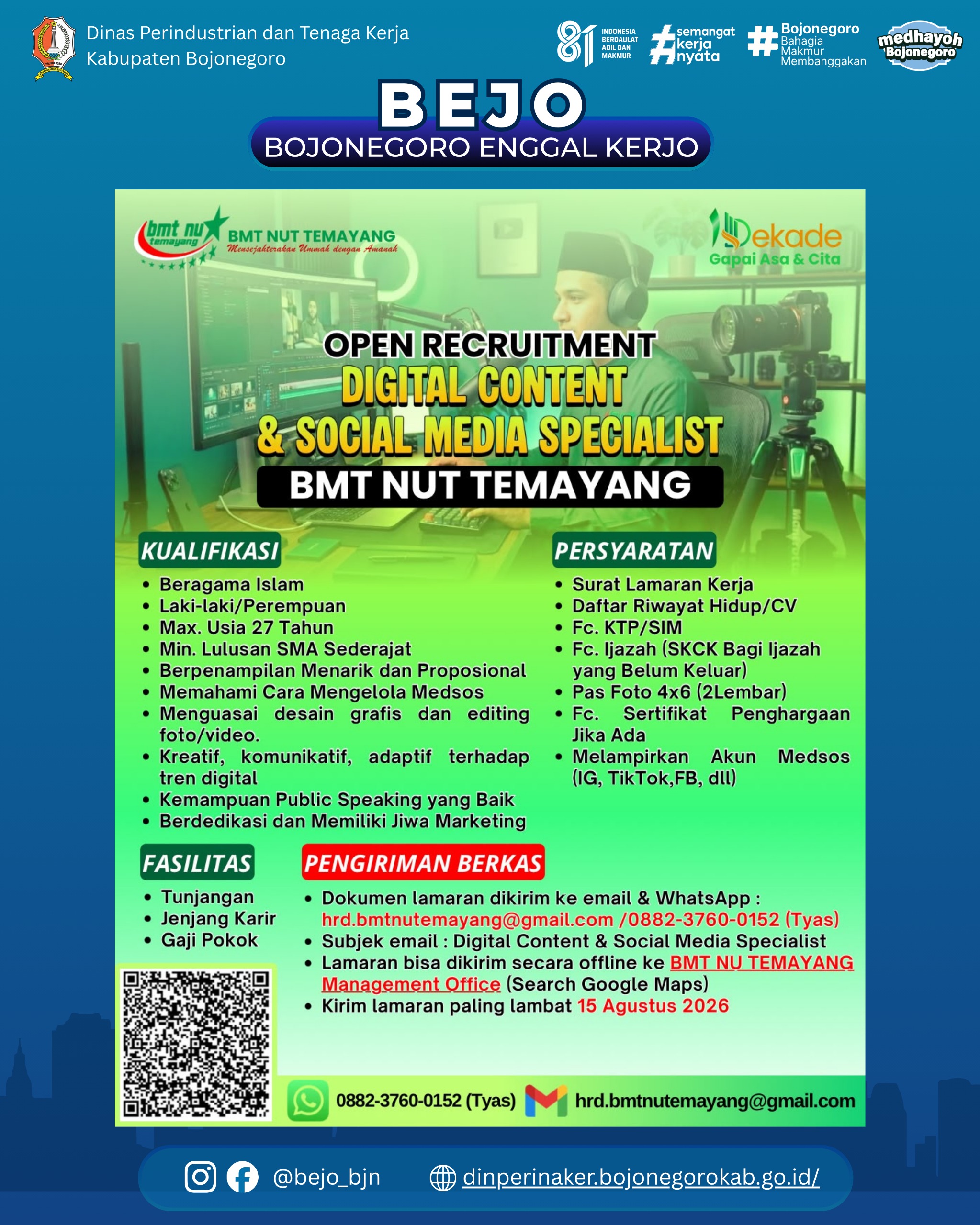 LOWONGAN KERJA TERBARU – BMT NU Temayang
