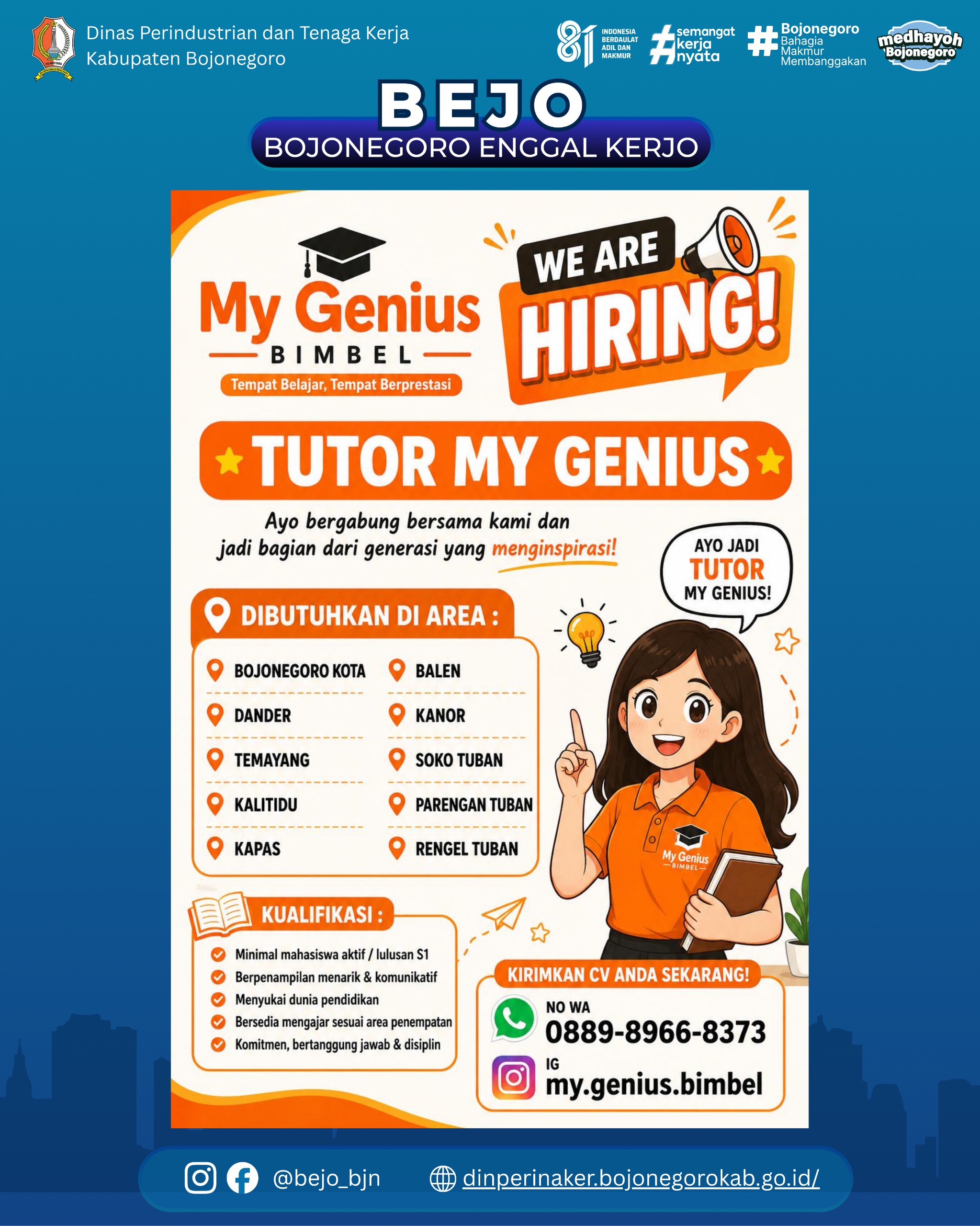 LOWONGAN KERJA TERBARU – My Genius Bimbel