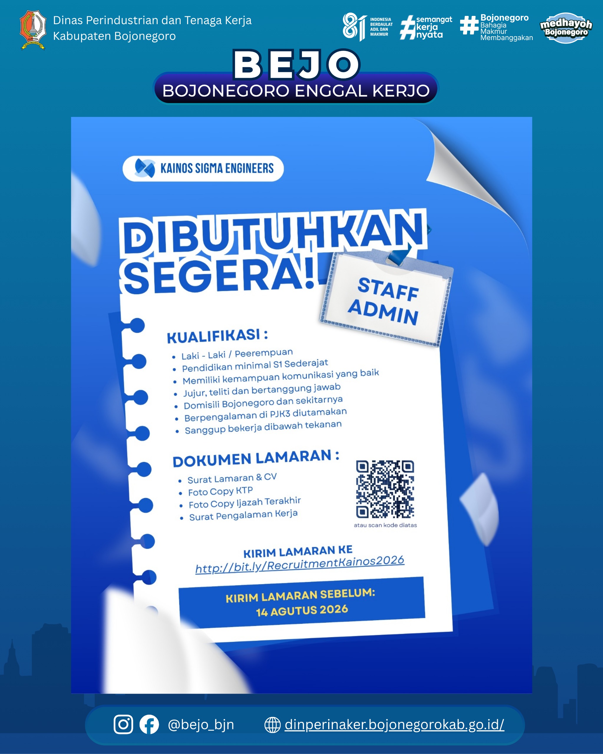LOWONGAN KERJA TERBARU – KAINOS SIGMA ENGINEERS