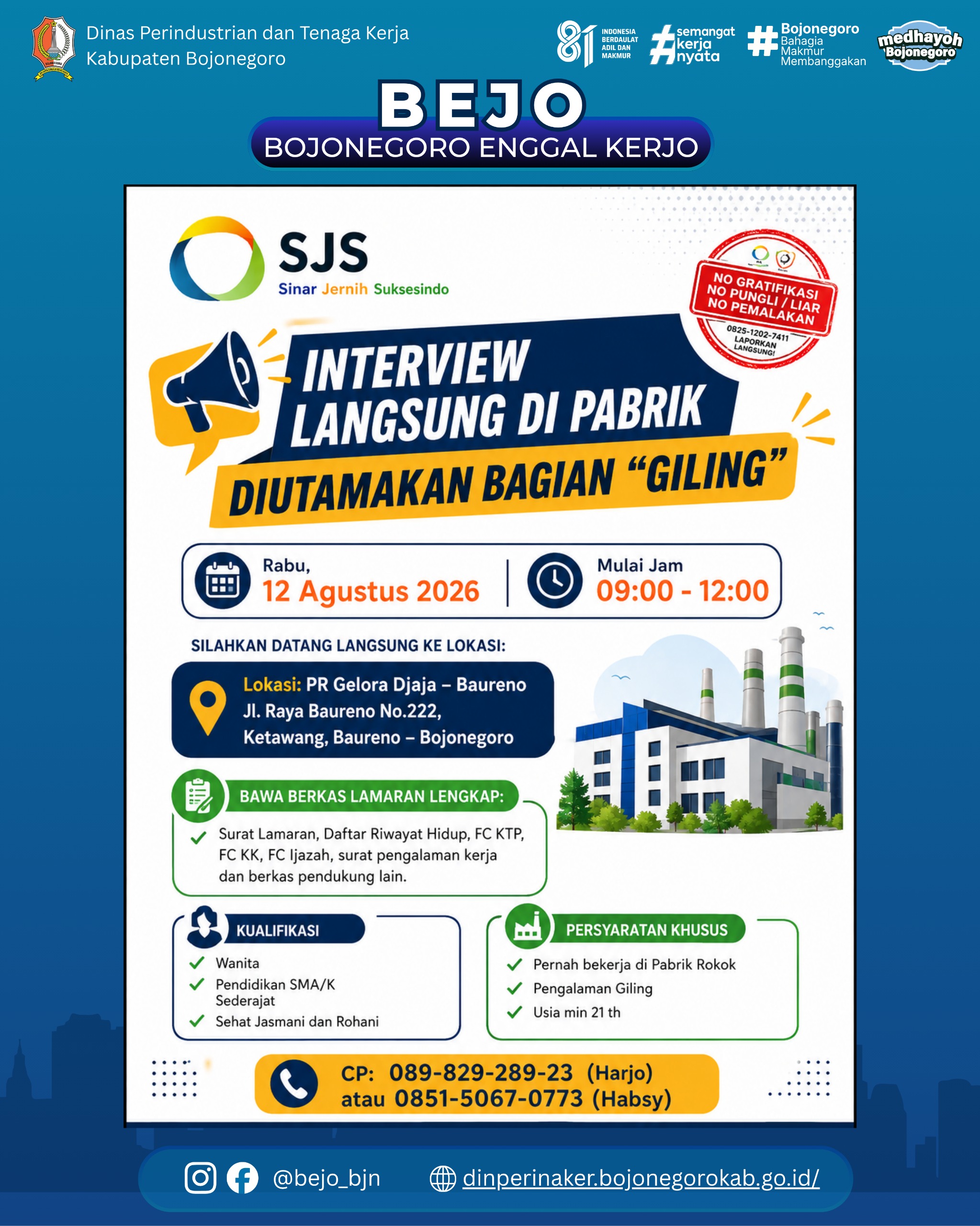 LOWONGAN KERJA TERBARU – SJS