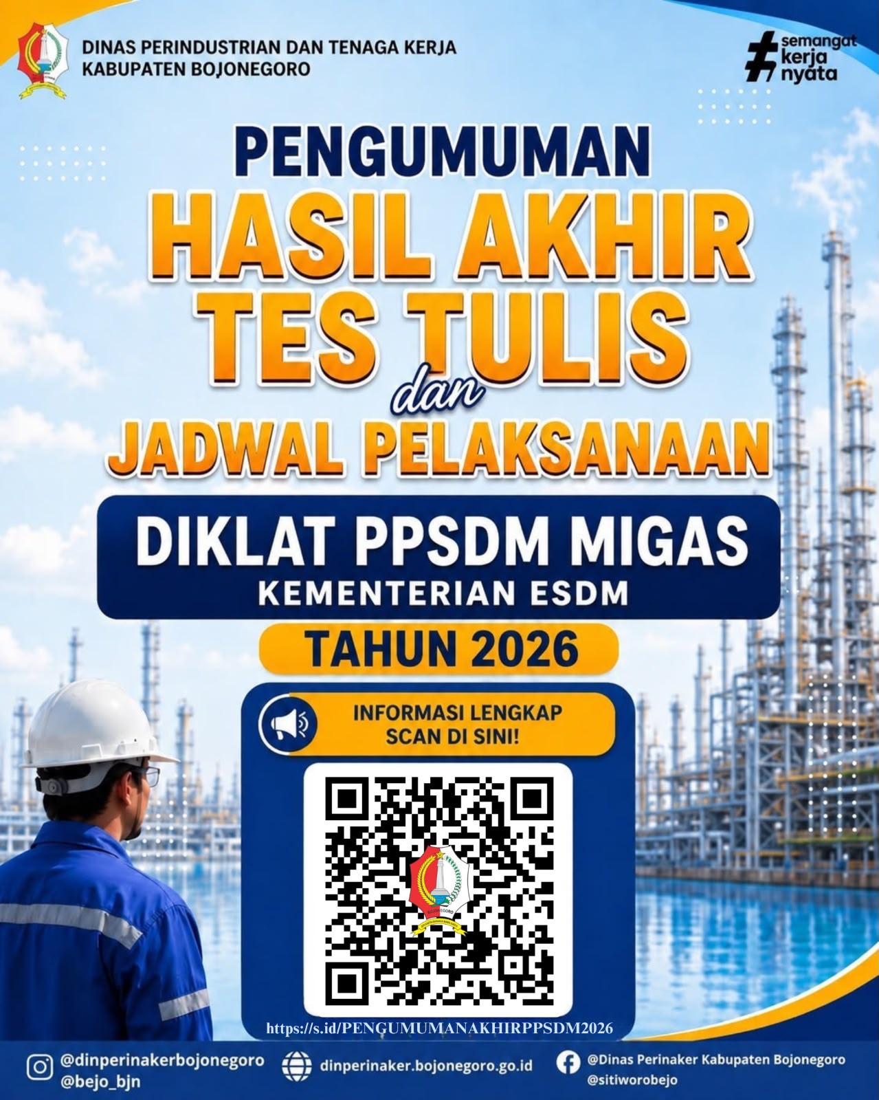 Hasil akhir tes tulis & jadwal pelaksanaan Diklat PPSDM Migas Tahun 2026.