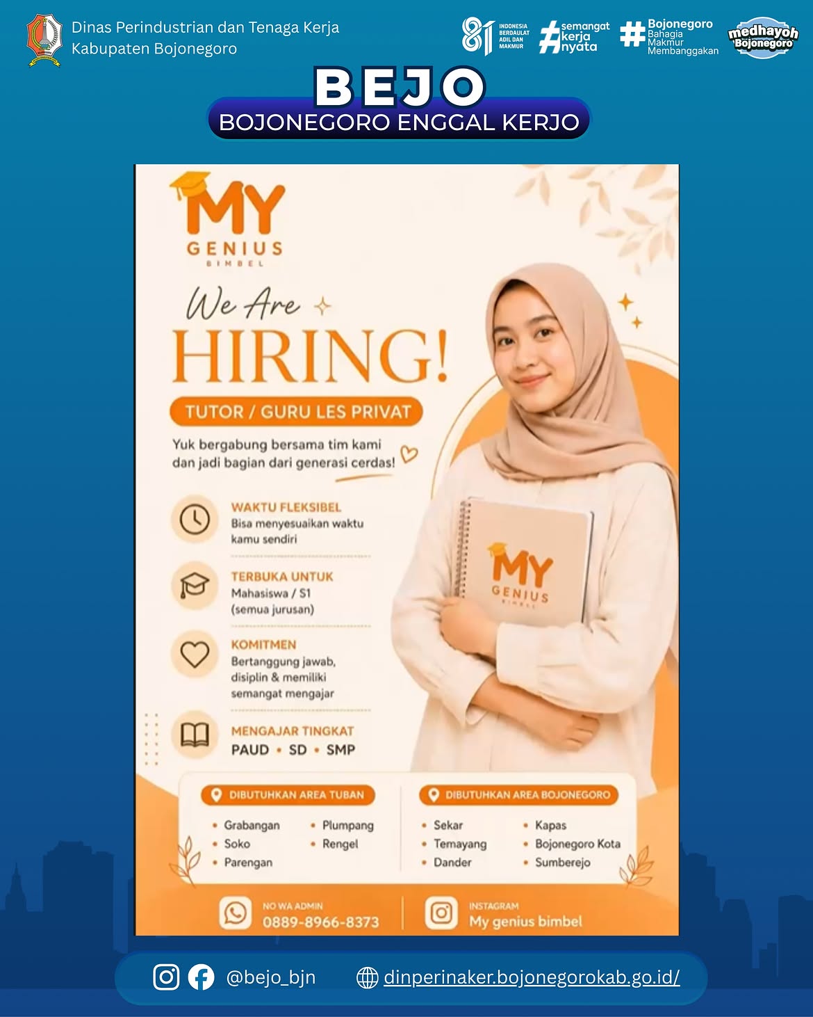 LOWONGAN KERJA TERBARU –MY GENIUS BIMBEL