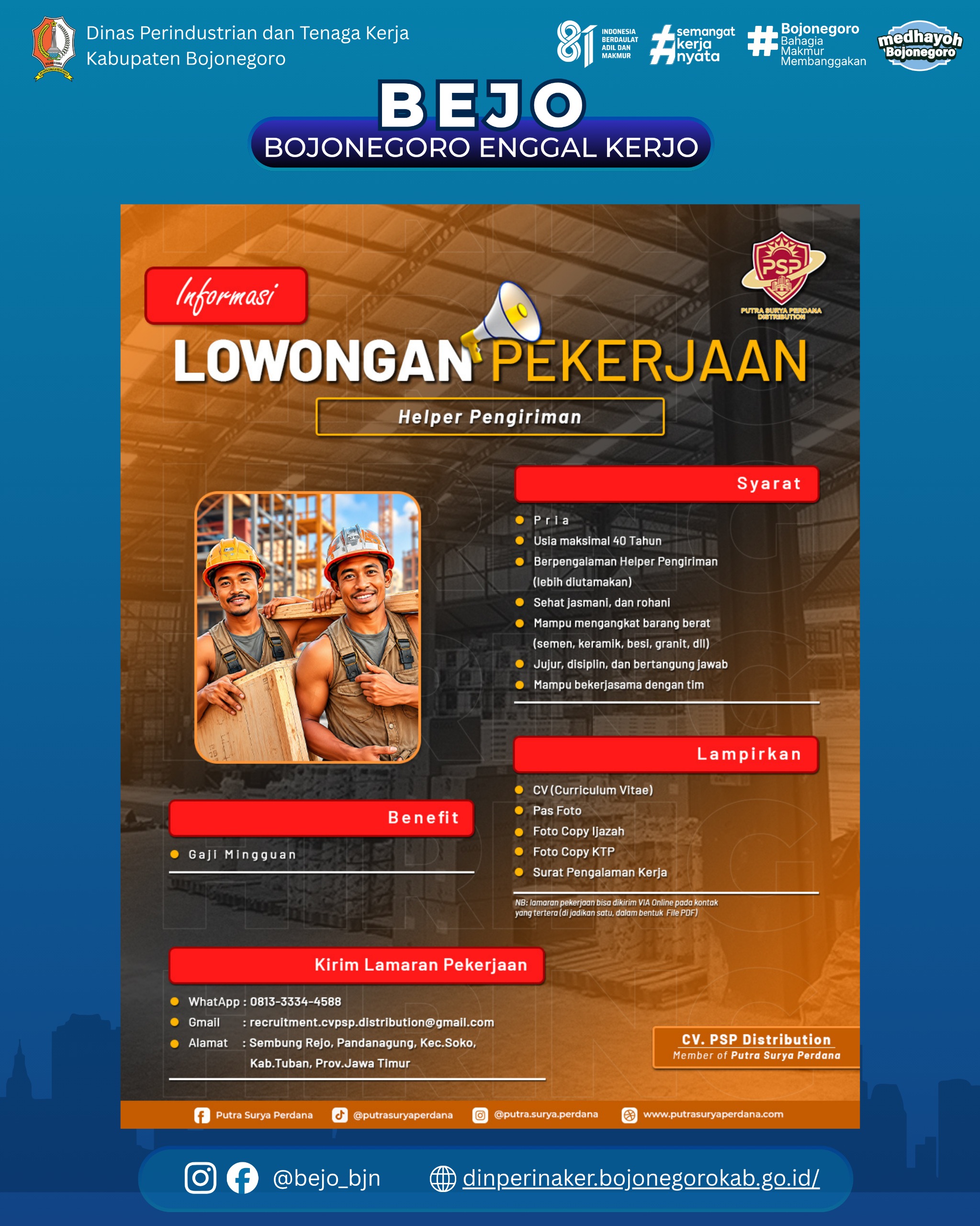 LOWONGAN KERJA TERBARU – CV. PSP Distribution