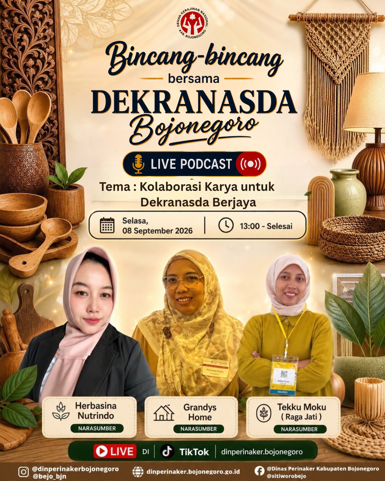 BINCANG-BINCANG BERSAMA DEKRANASDA BOJONEGORO
