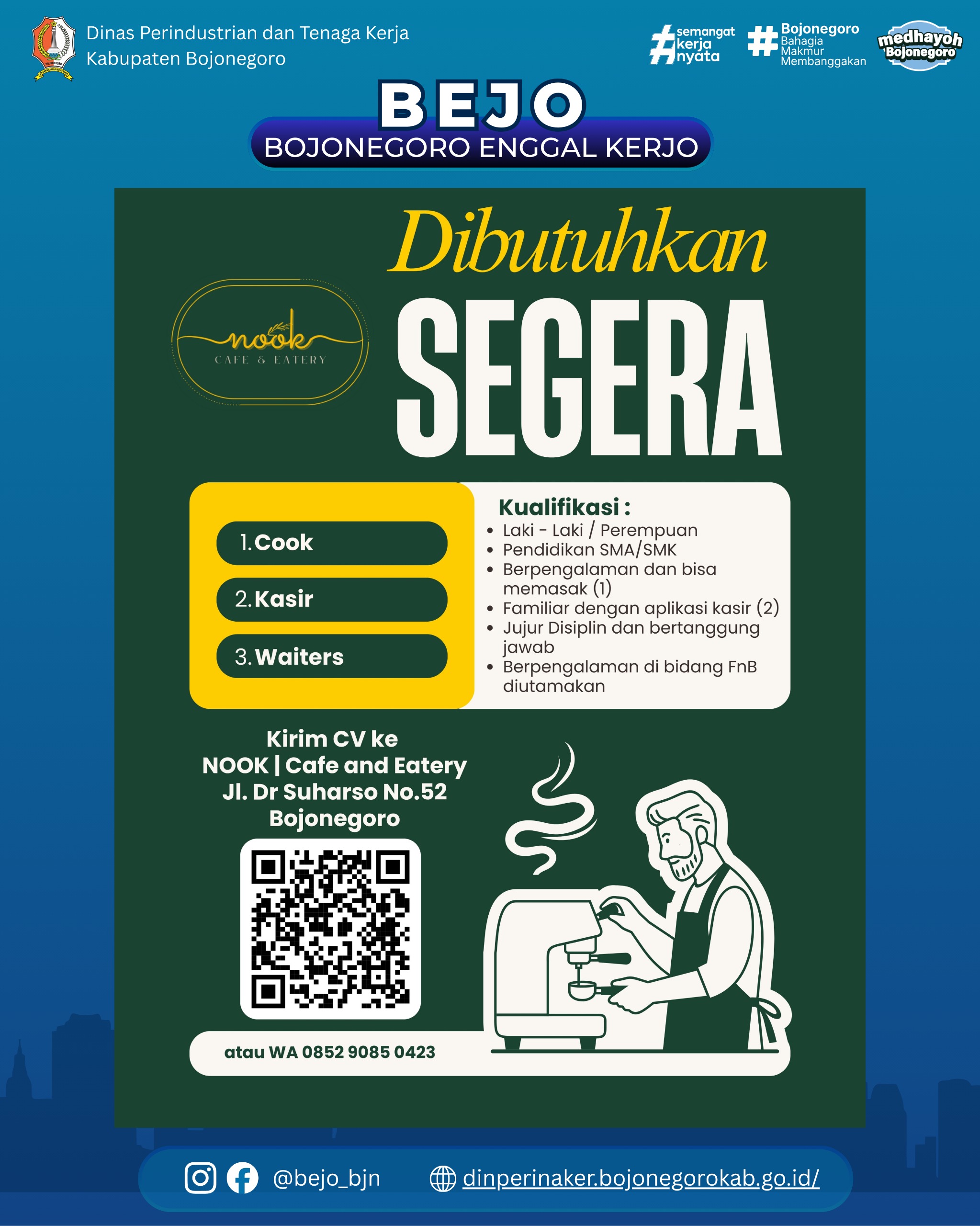 LOWONGAN KERJA TERBARU – Nook Cafe