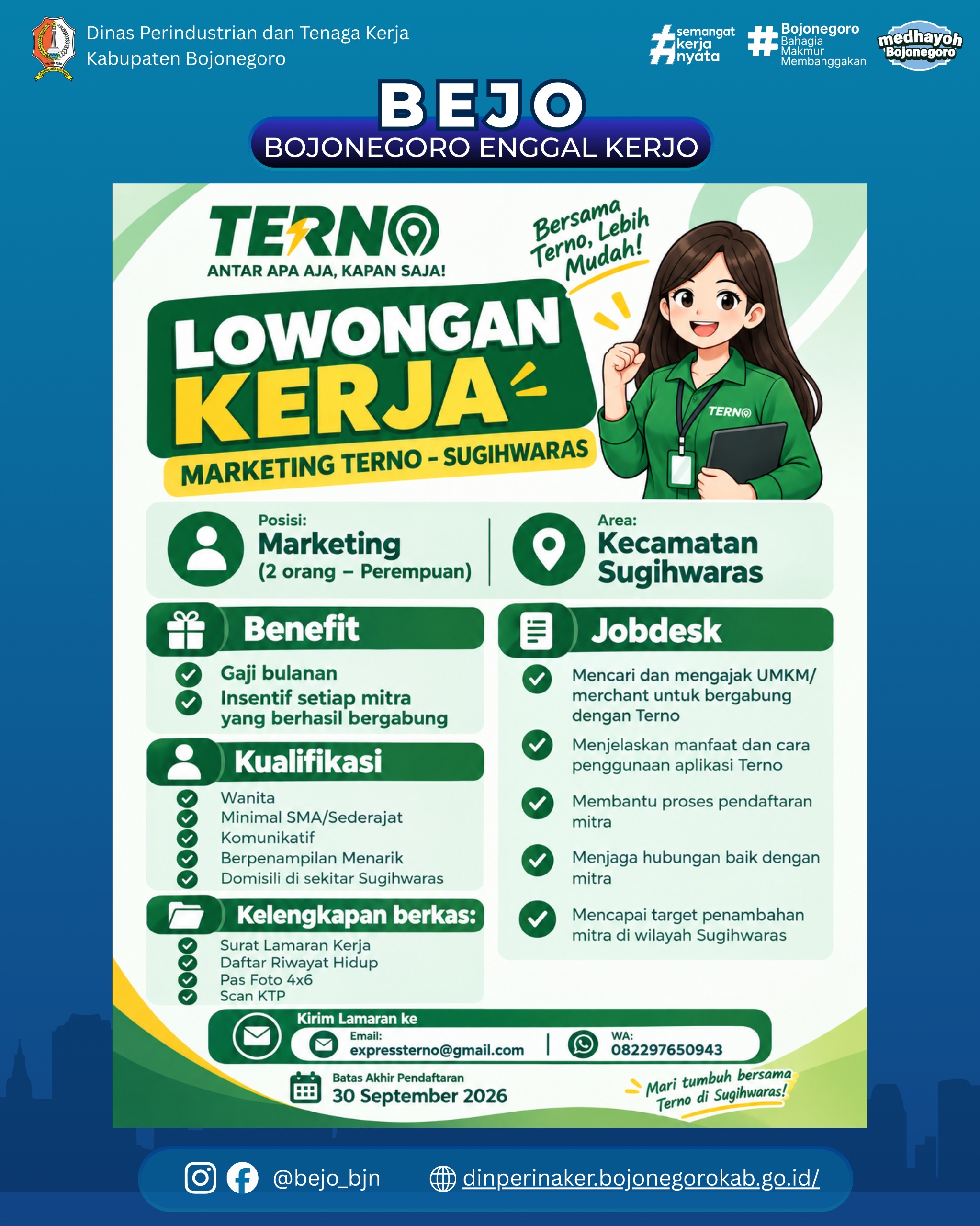 LOWONGAN KERJA TERBARU- TERNO