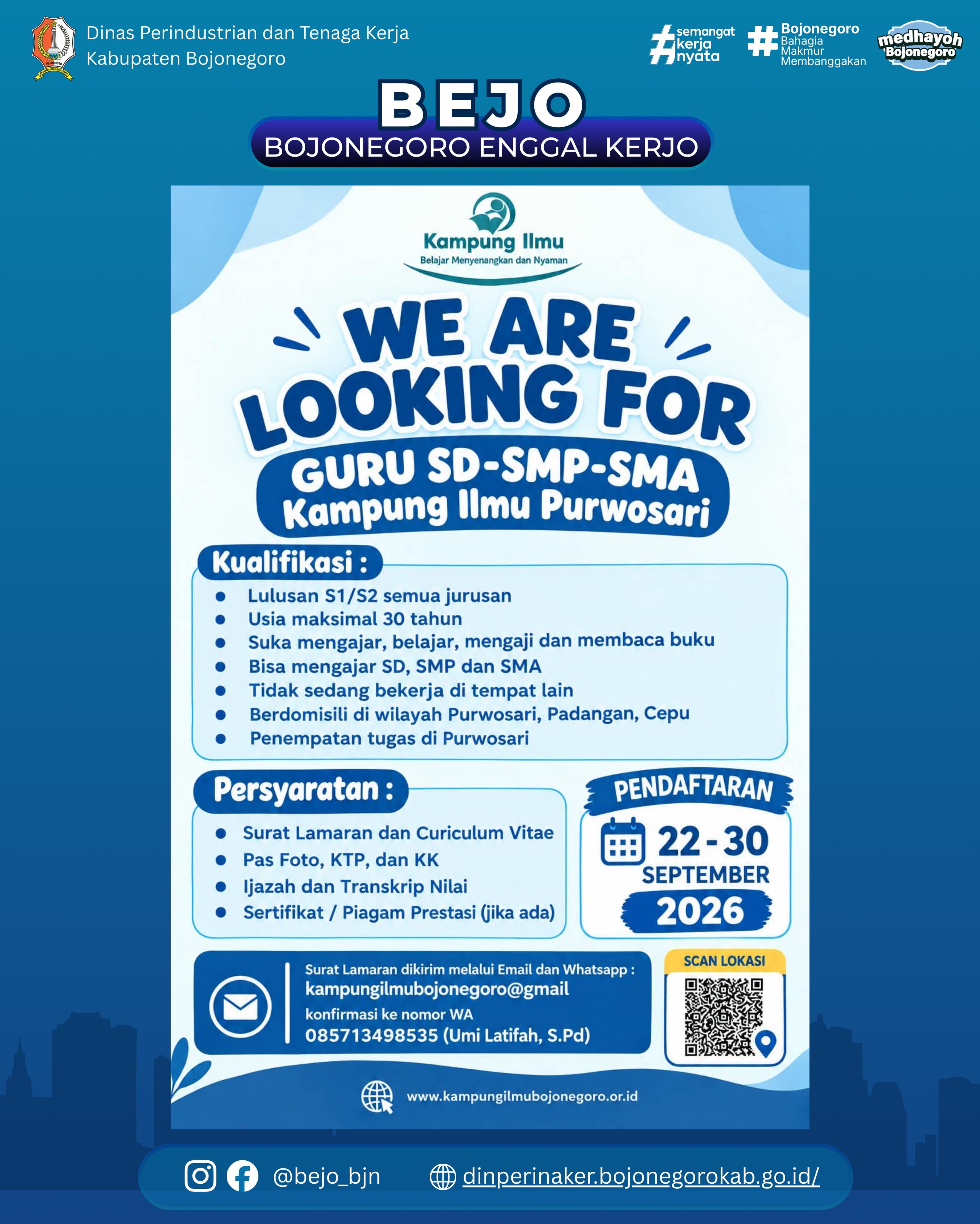 LOWONGAN KERJA TERBARU – Kampung Ilmu