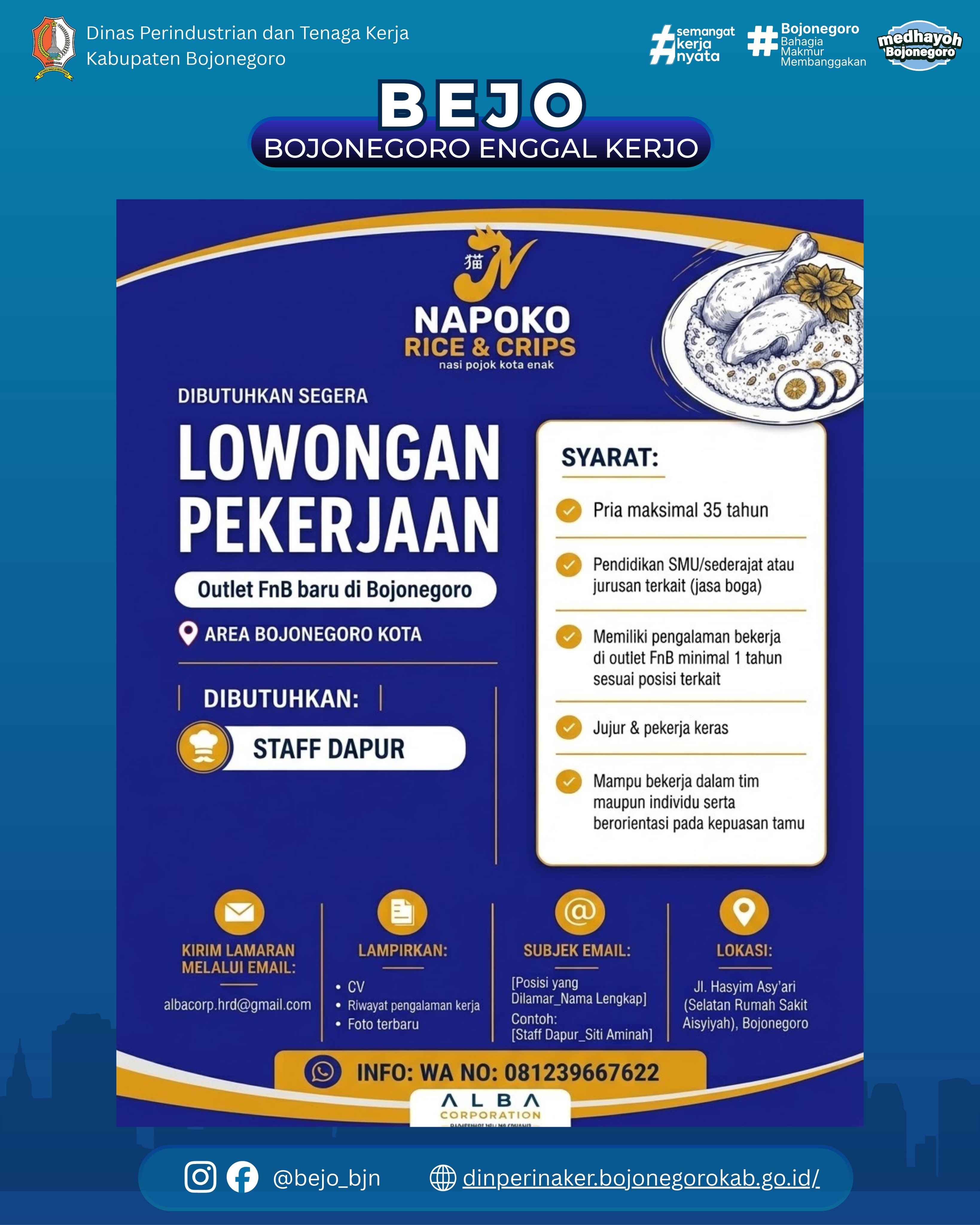 LOWONGAN KERJA TERBARU – Napoko rice&crips