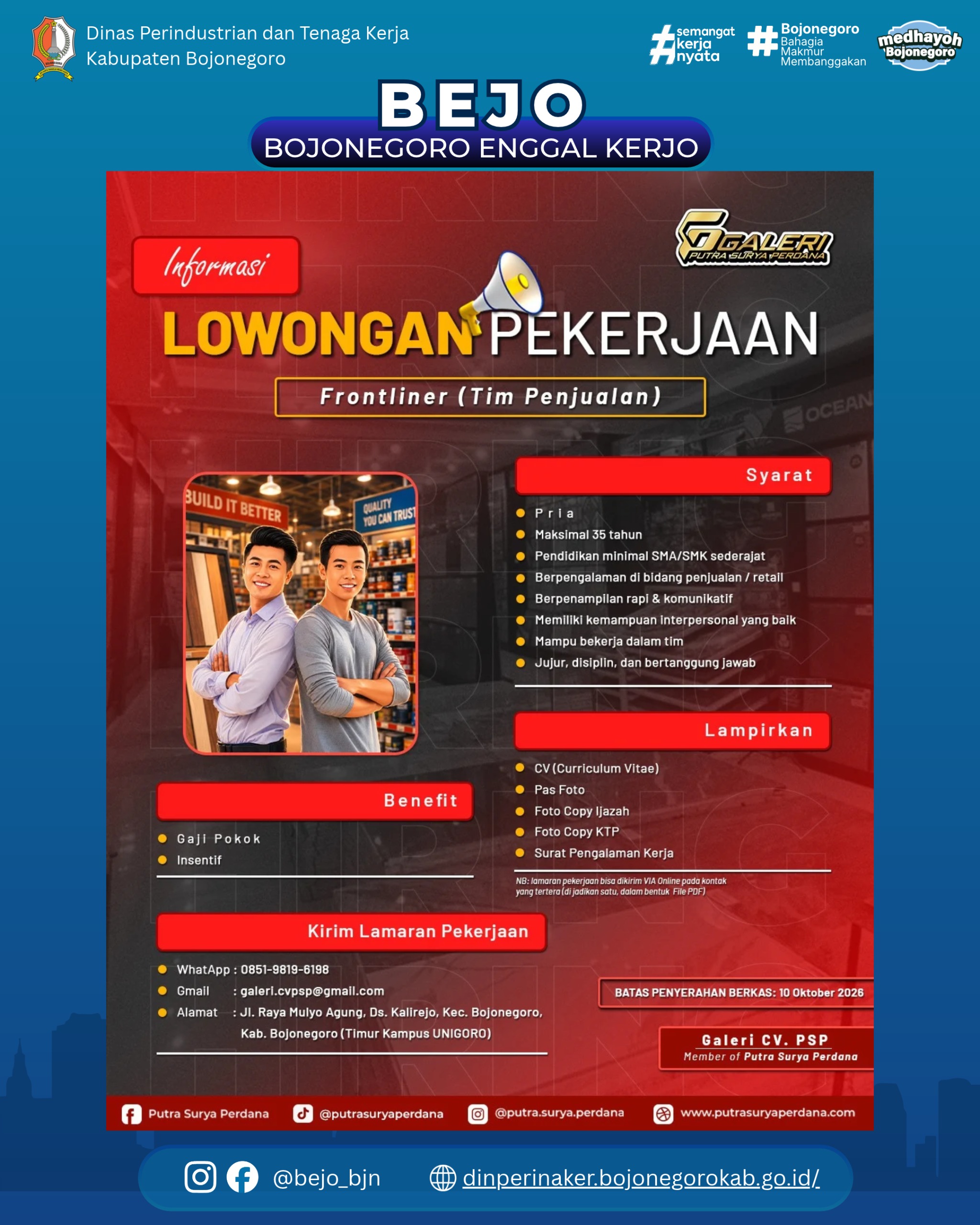 LOWONGAN KERJA TERBARU – CV. PSP