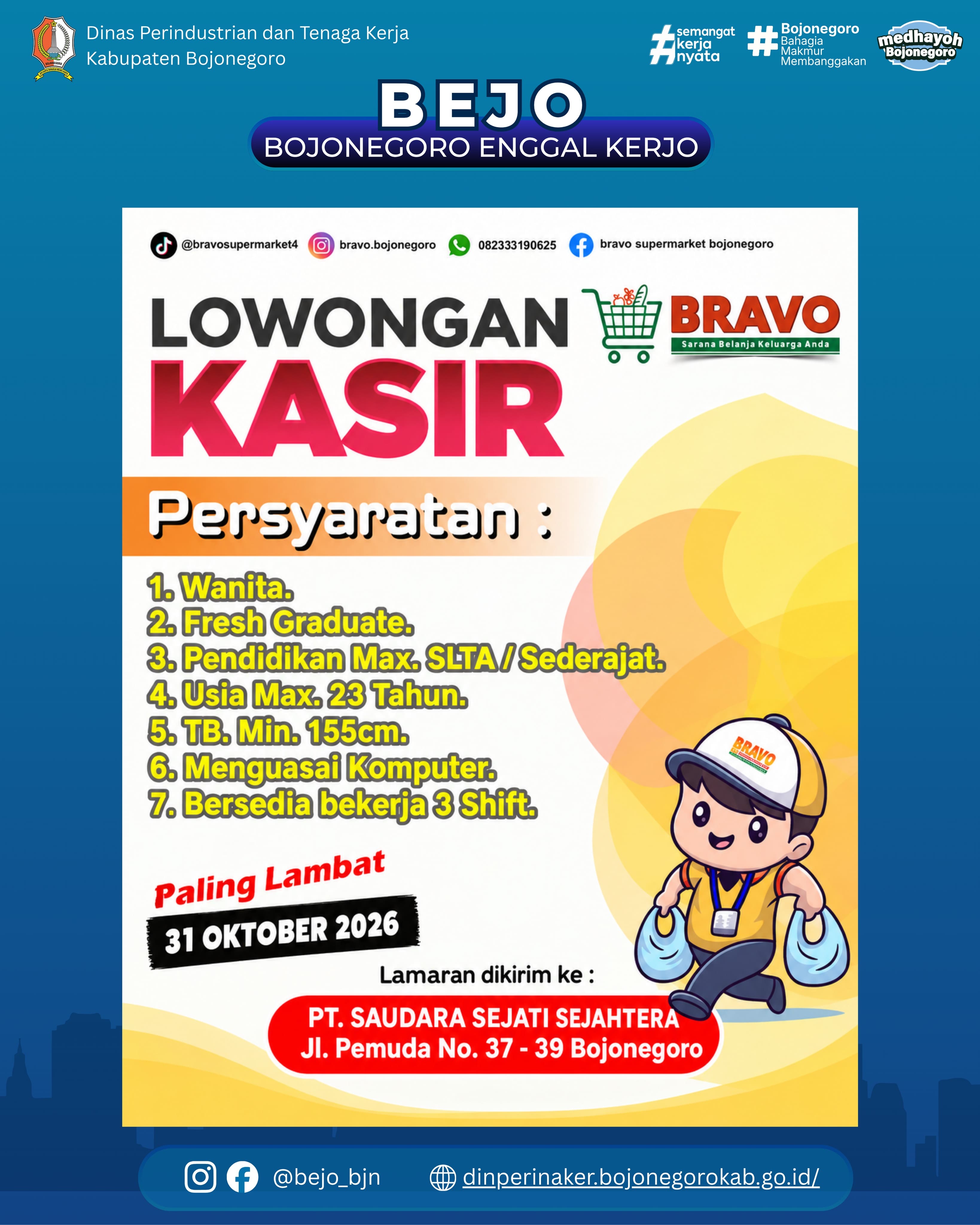 LOWONGAN KERJA TERBARU – PT. Saudara Sejati Sejahtera