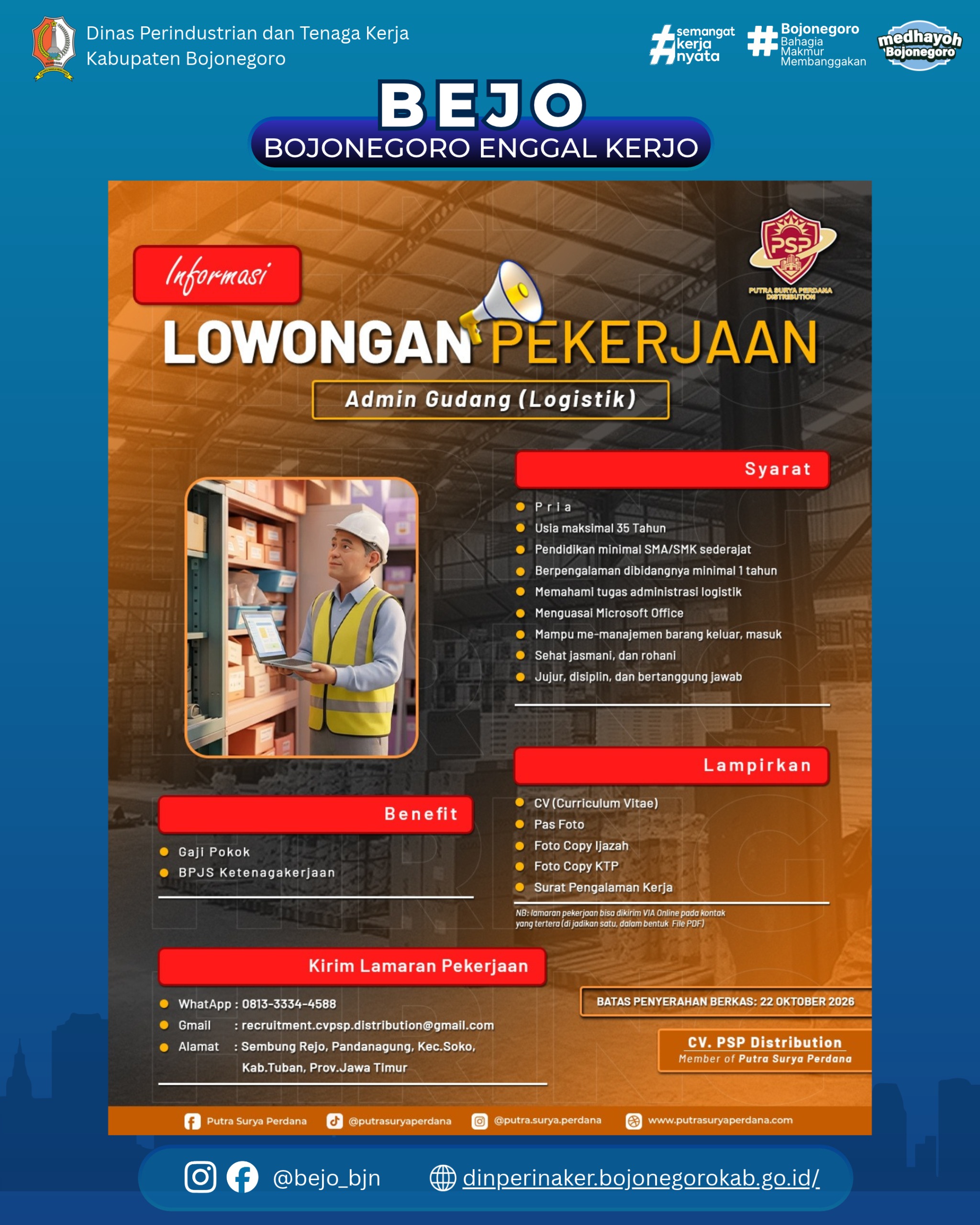 LOWONGAN KERJA TERBARU – CV. PSP Distribution