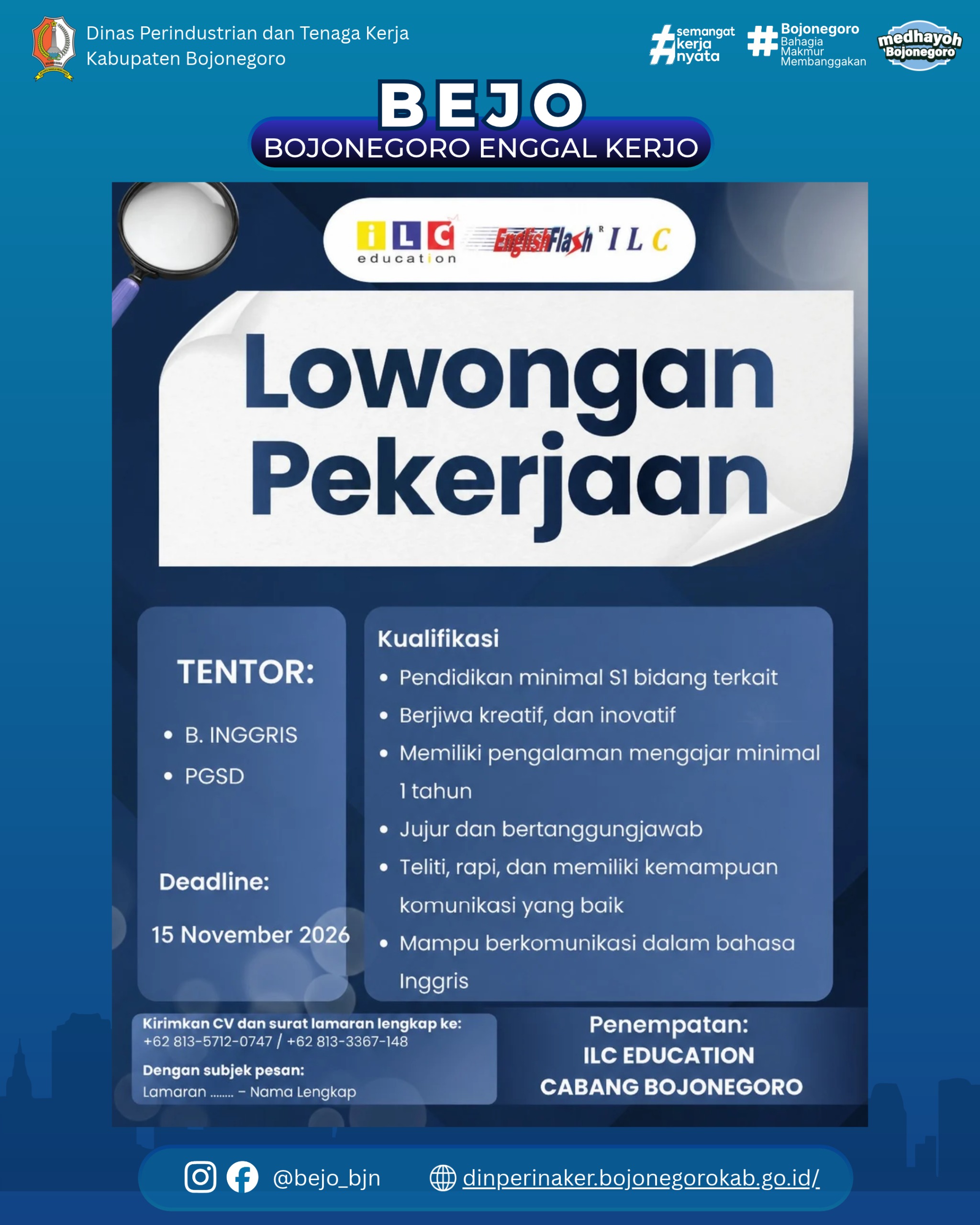 LOWONGAN KERJA TERBARU – ILC Education