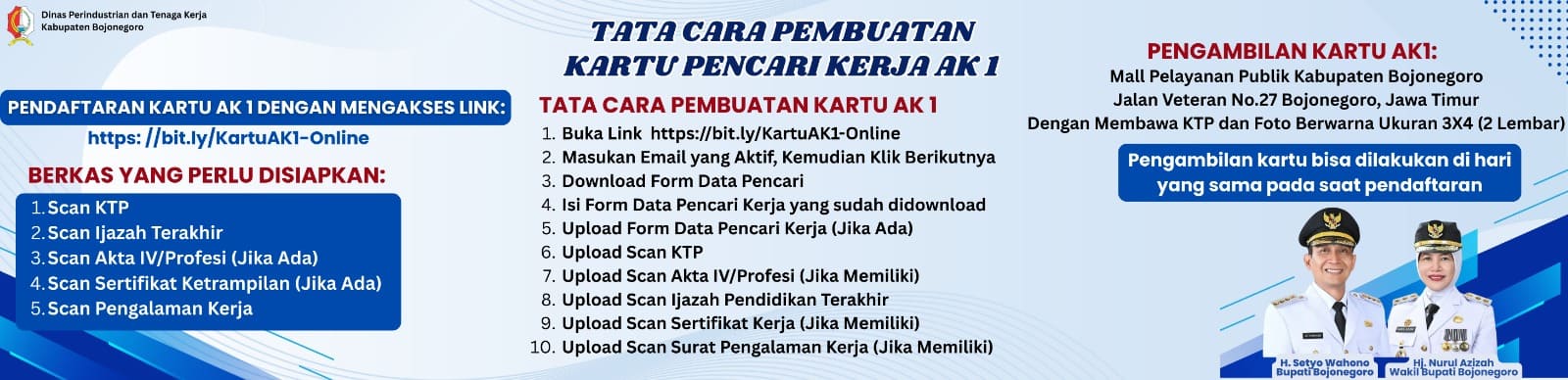 AK/1 <BR>Pendaftaran Kartu AK/1 Semi Online